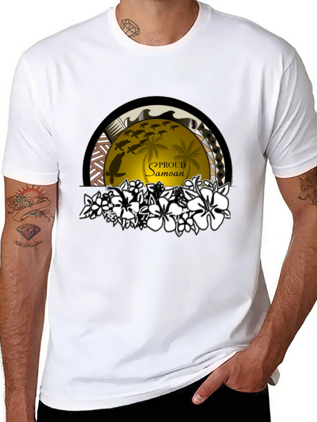 Proud Samoan Turtle Palm T-Shirt