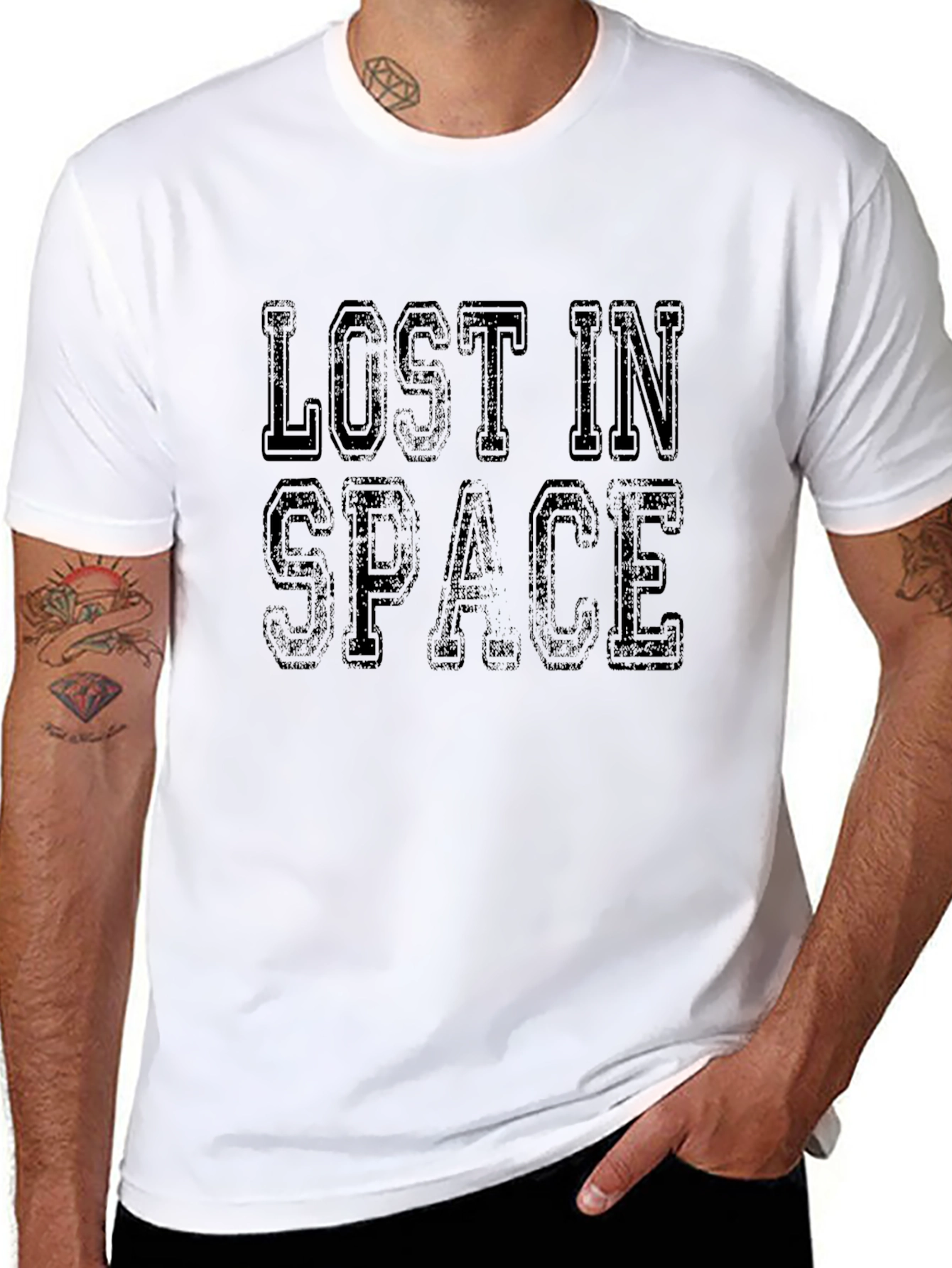 Lost In Space Black Graphic T-Shirt