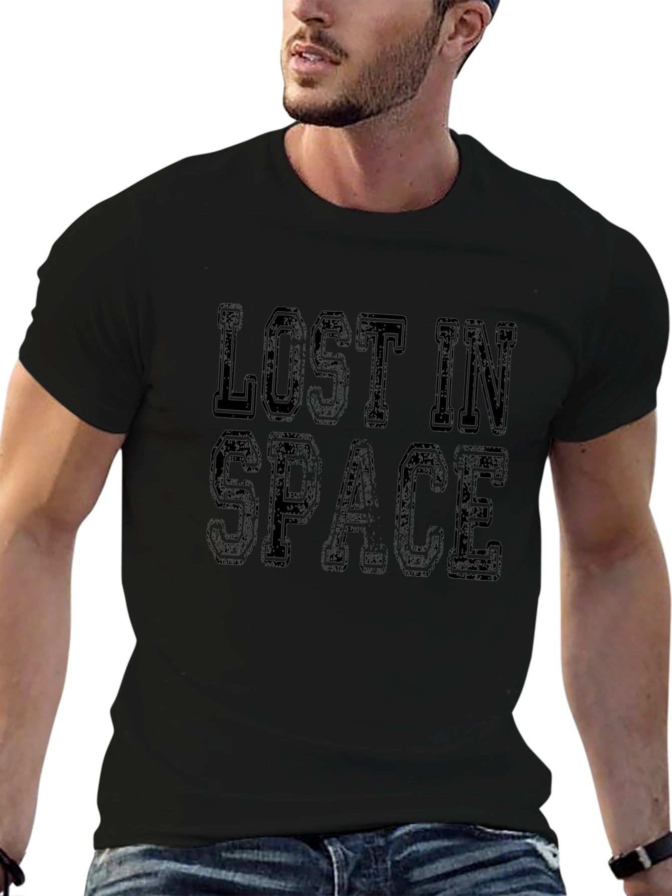 Lost In Space Black Graphic T-Shirt