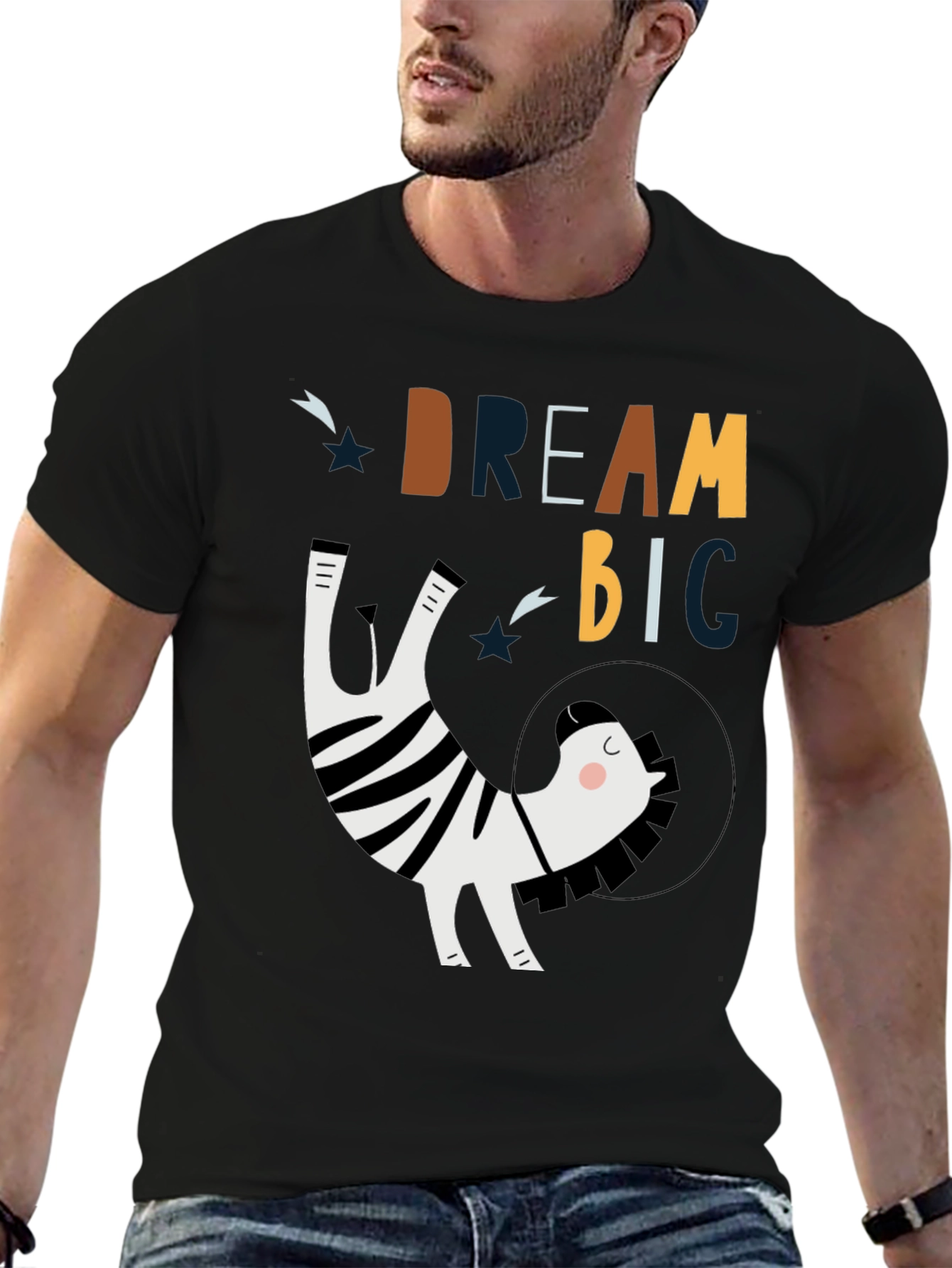 Dream Big Zebra Astronaut Graphic Tee