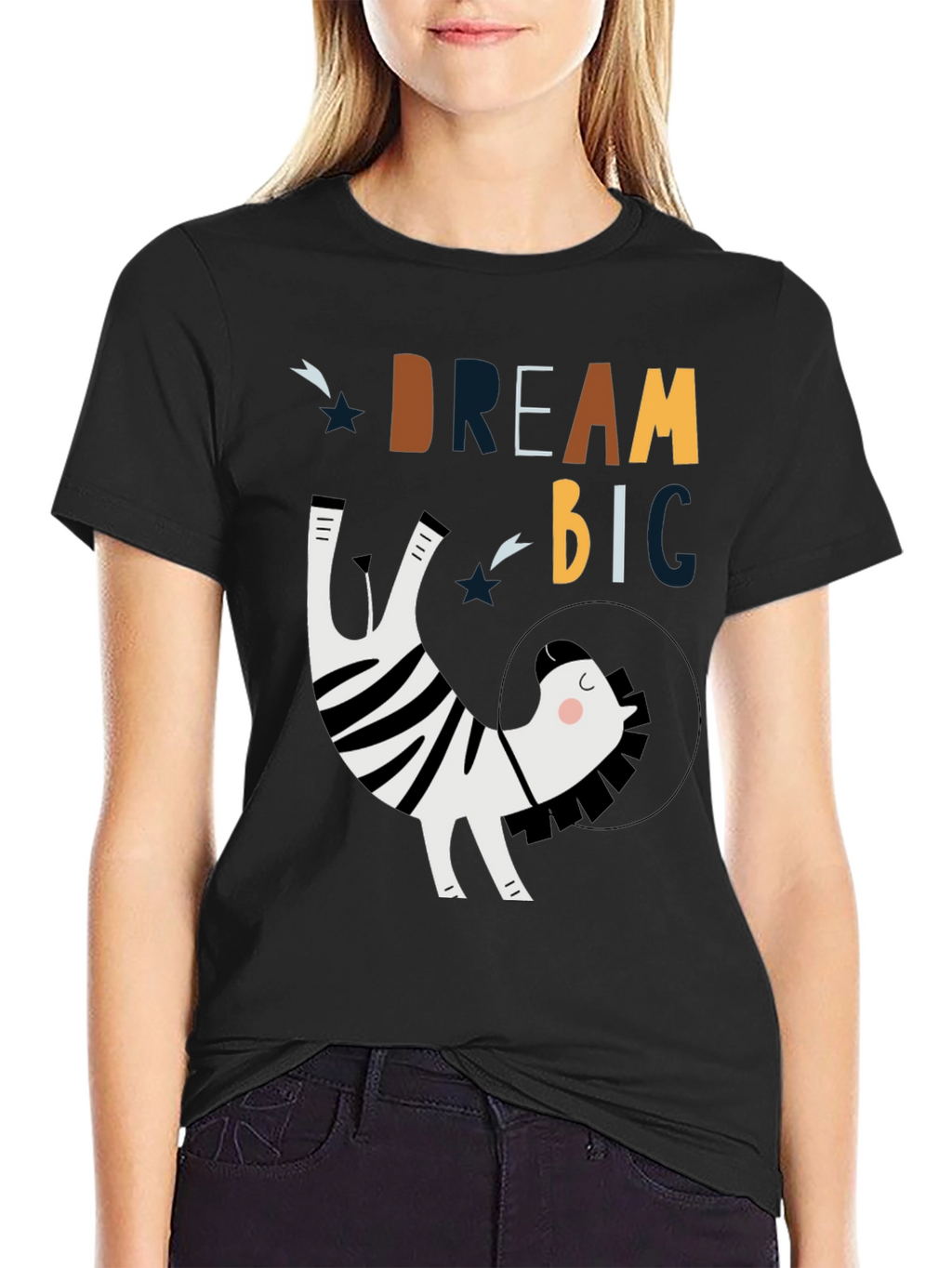 Dream Big Zebra Astronaut Graphic Tee