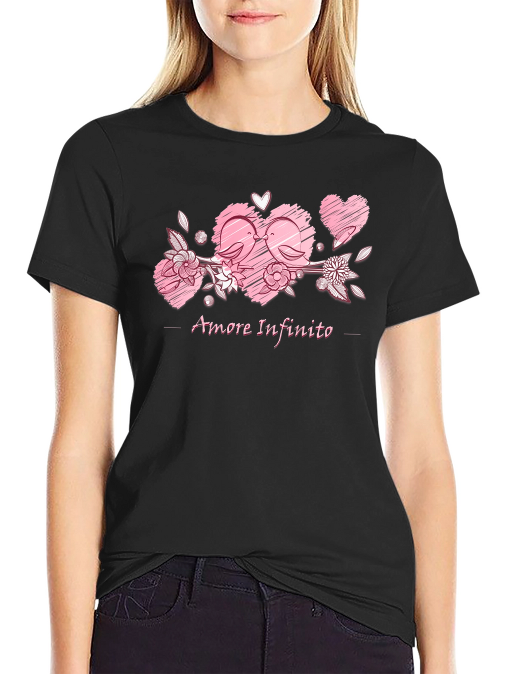 Amore Infinito T-Shirt - Love Birds Design