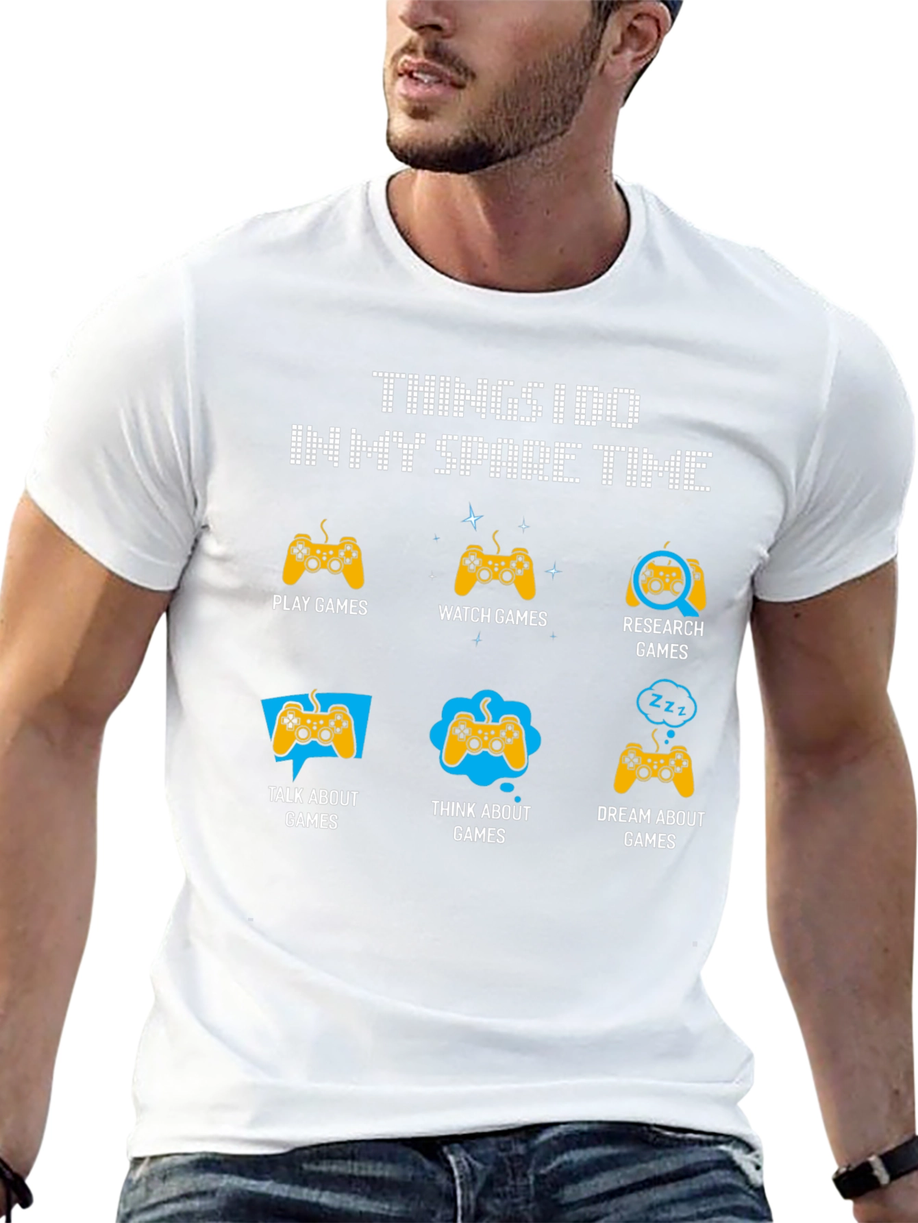 Gamer Spare Time T-Shirt: Play Watch Dream