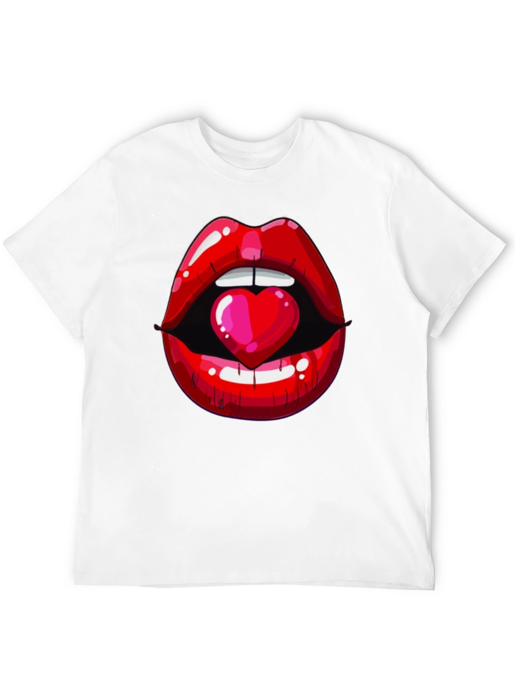 Lips and Heart Graphic Tee