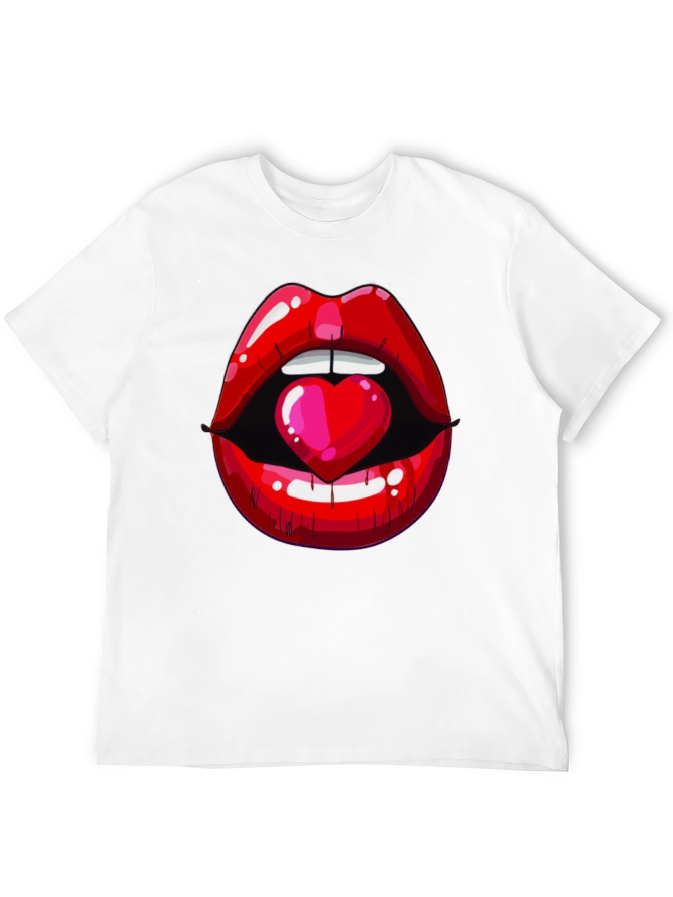 Lips and Heart Graphic Tee