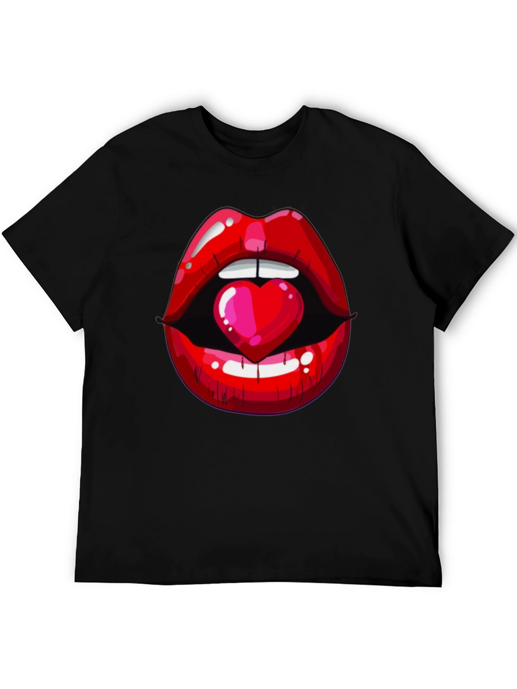 Lips and Heart Graphic Tee