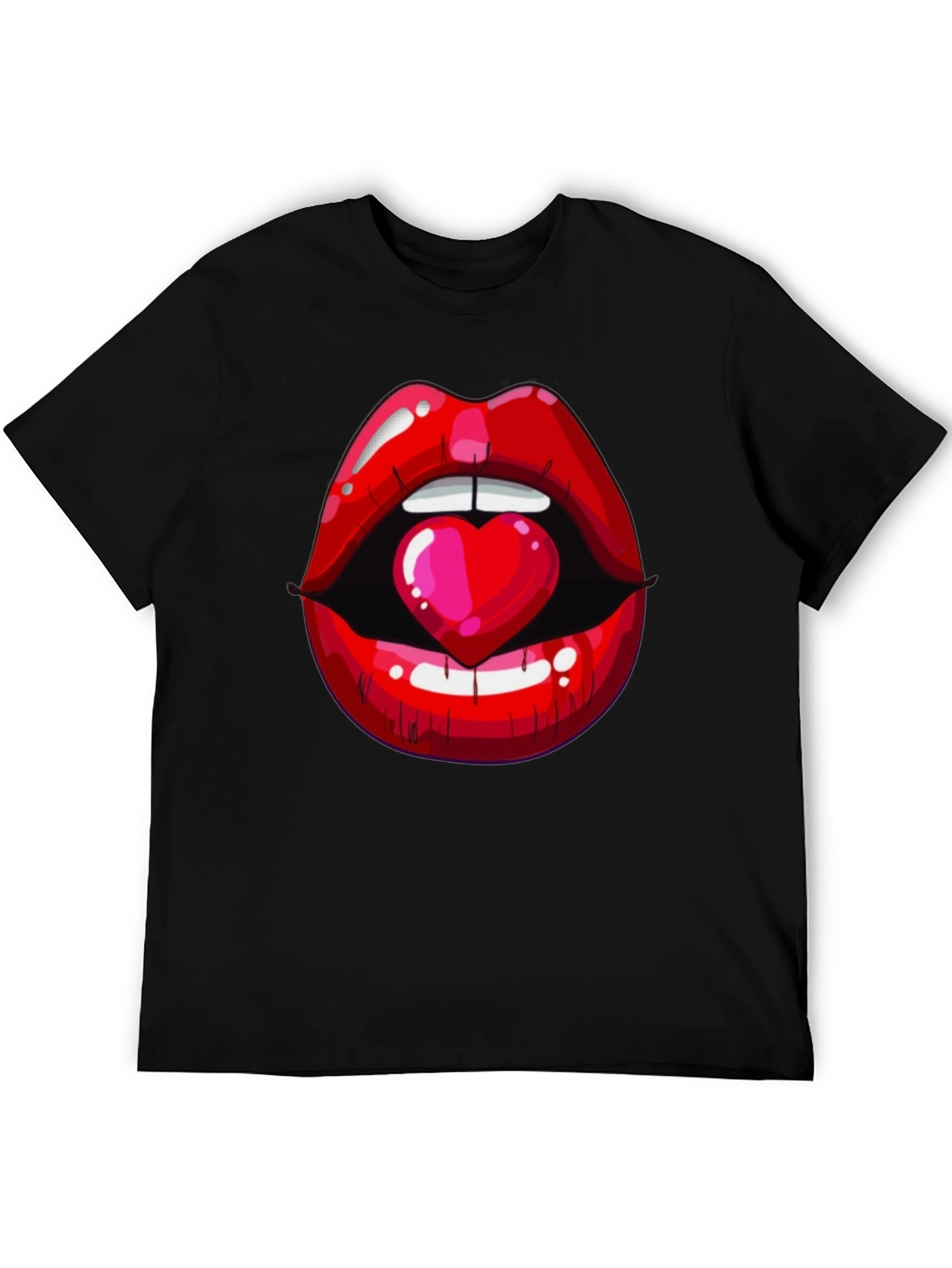 Lips and Heart Graphic Tee