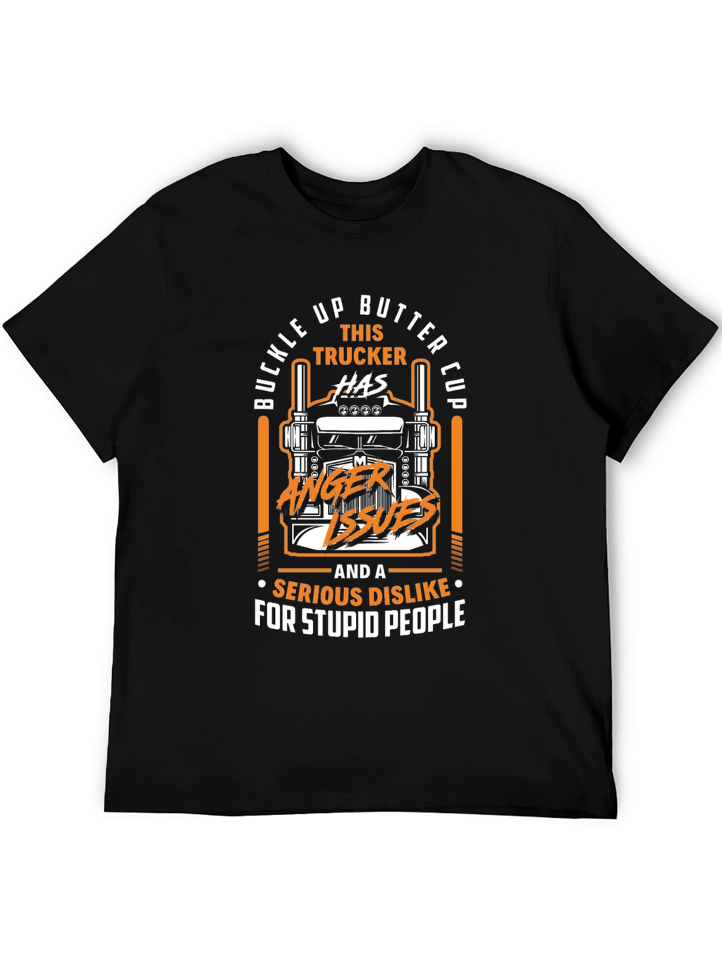 Buckle Up Trucker Humor Graphic T-Shirt