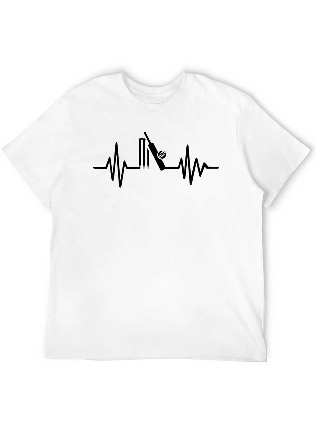 Cricket Heartbeat T-Shirt - Passionate Player Tee