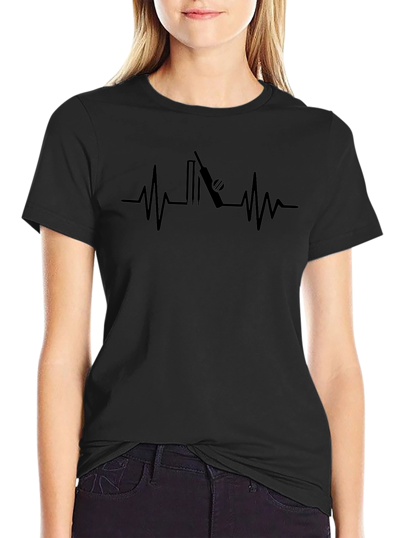 Cricket Heartbeat T-Shirt - Passionate Player Tee