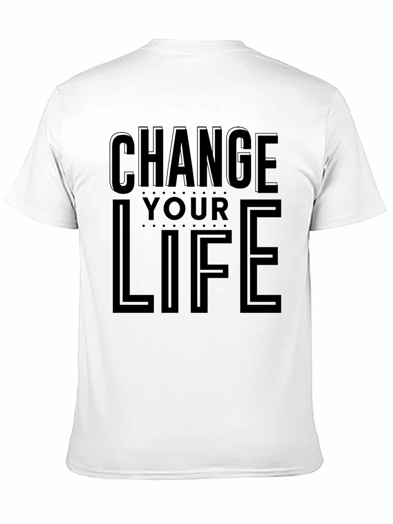 Change Your Life Black Graphic Tee Shirt