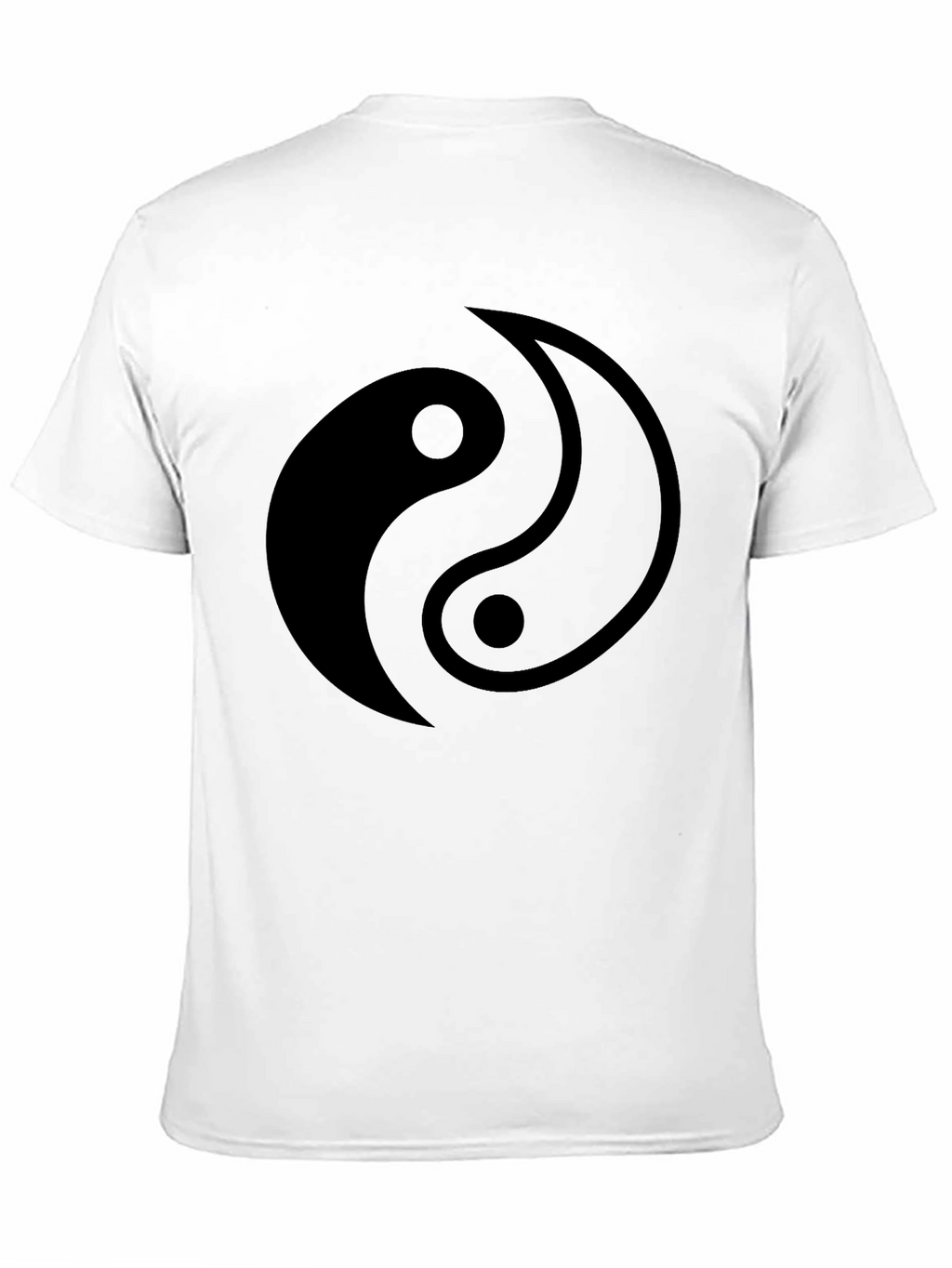 Yin Yang Graphic Print Black T-Shirt
