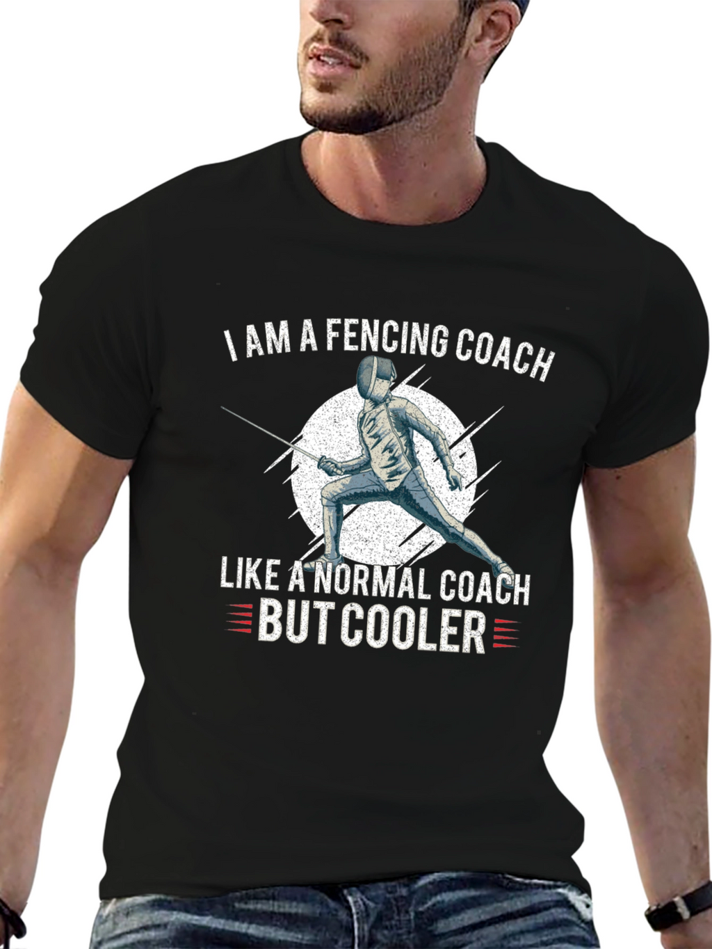 Fencing Coach Graphic Tee - Cool & Stylish