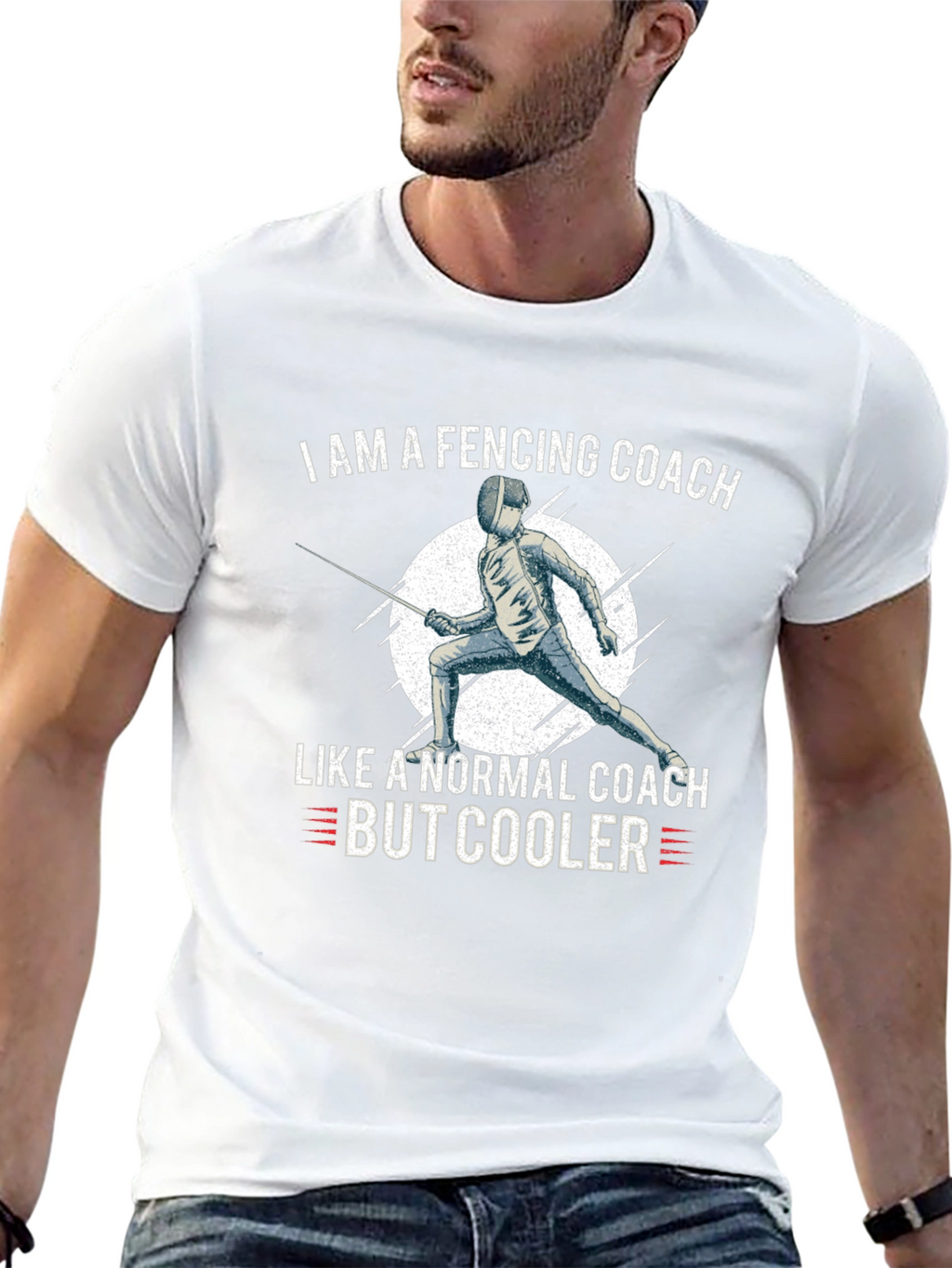 Fencing Coach Graphic Tee - Cool & Stylish