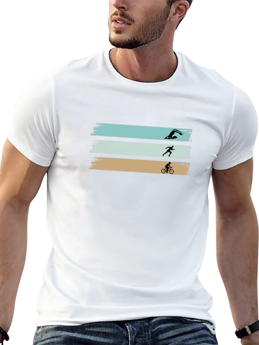 Triathlon Graphic Tee - Swim Run Bike