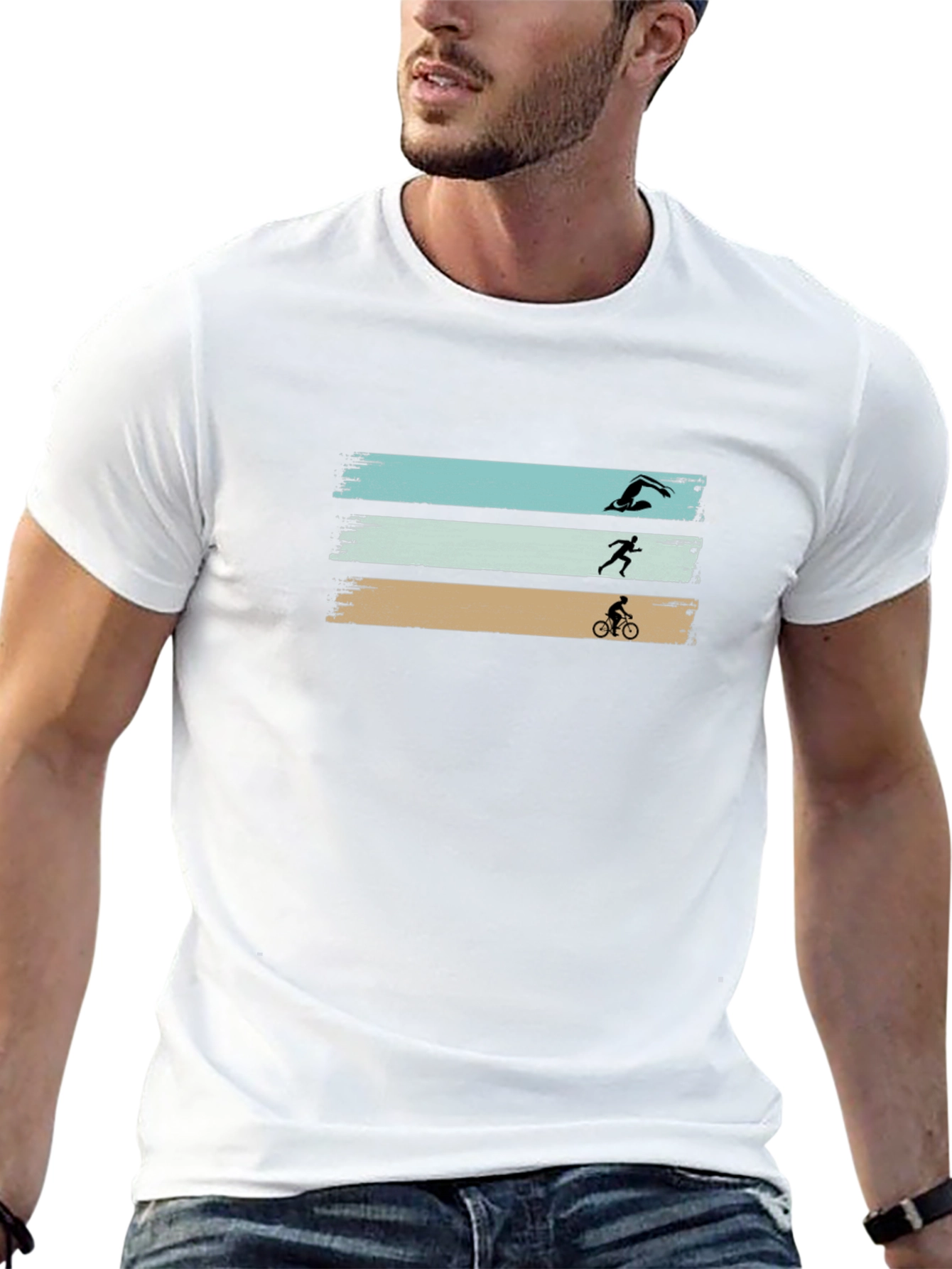 Triathlon Graphic Tee - Swim Run Bike