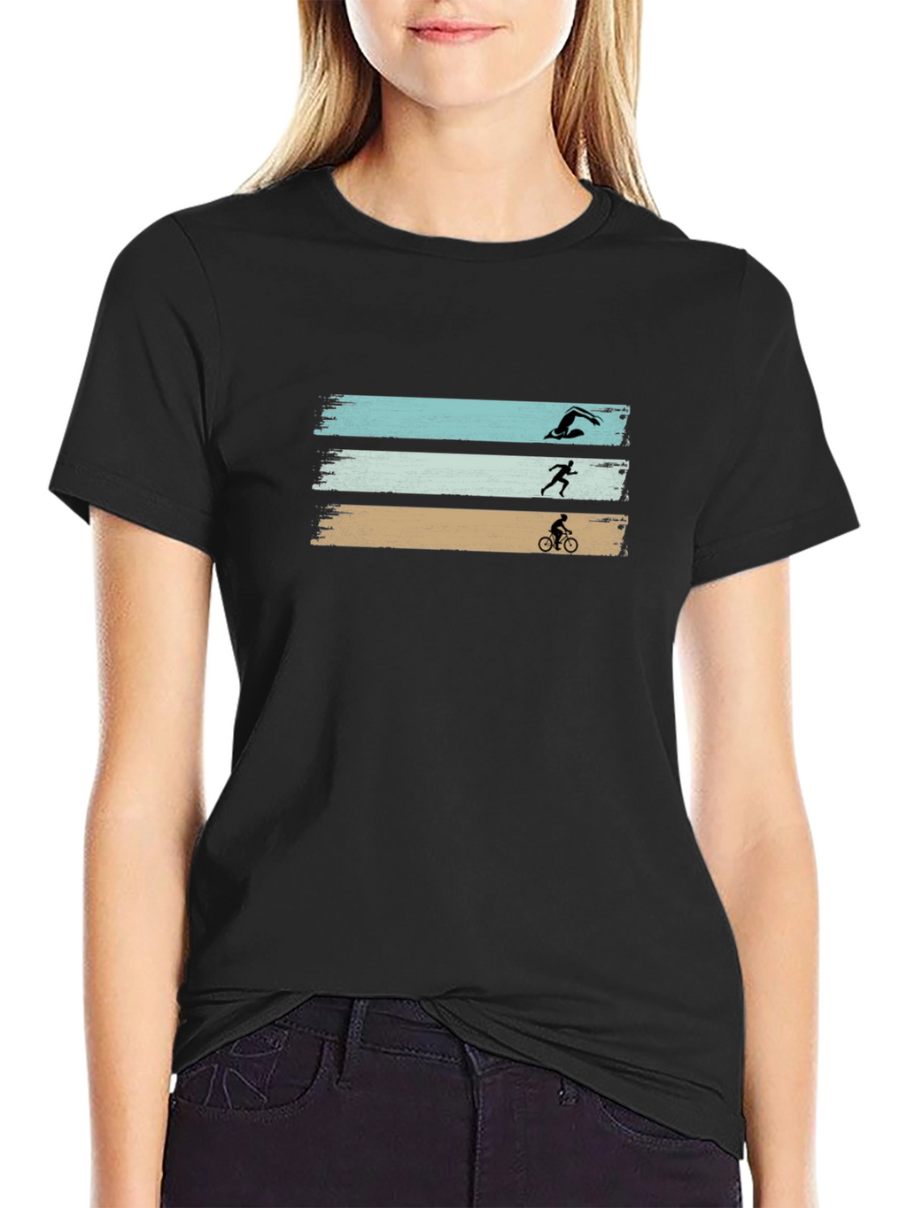 Triathlon Graphic Tee - Swim Run Bike