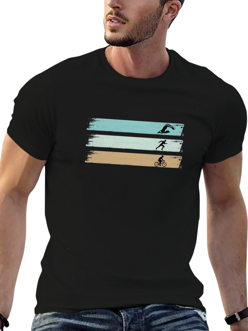 Triathlon Graphic Tee - Swim Run Bike