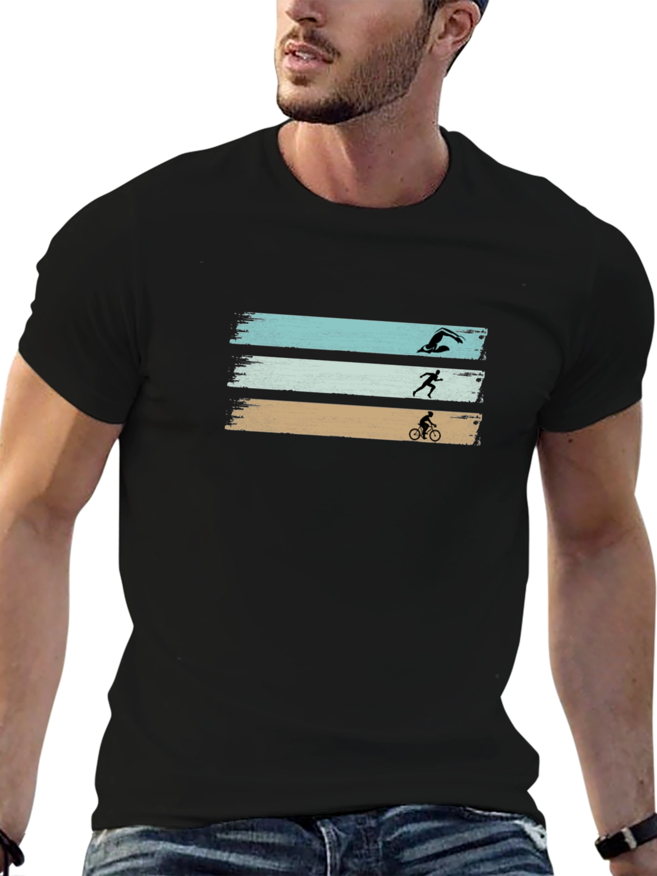 Triathlon Graphic Tee - Swim Run Bike