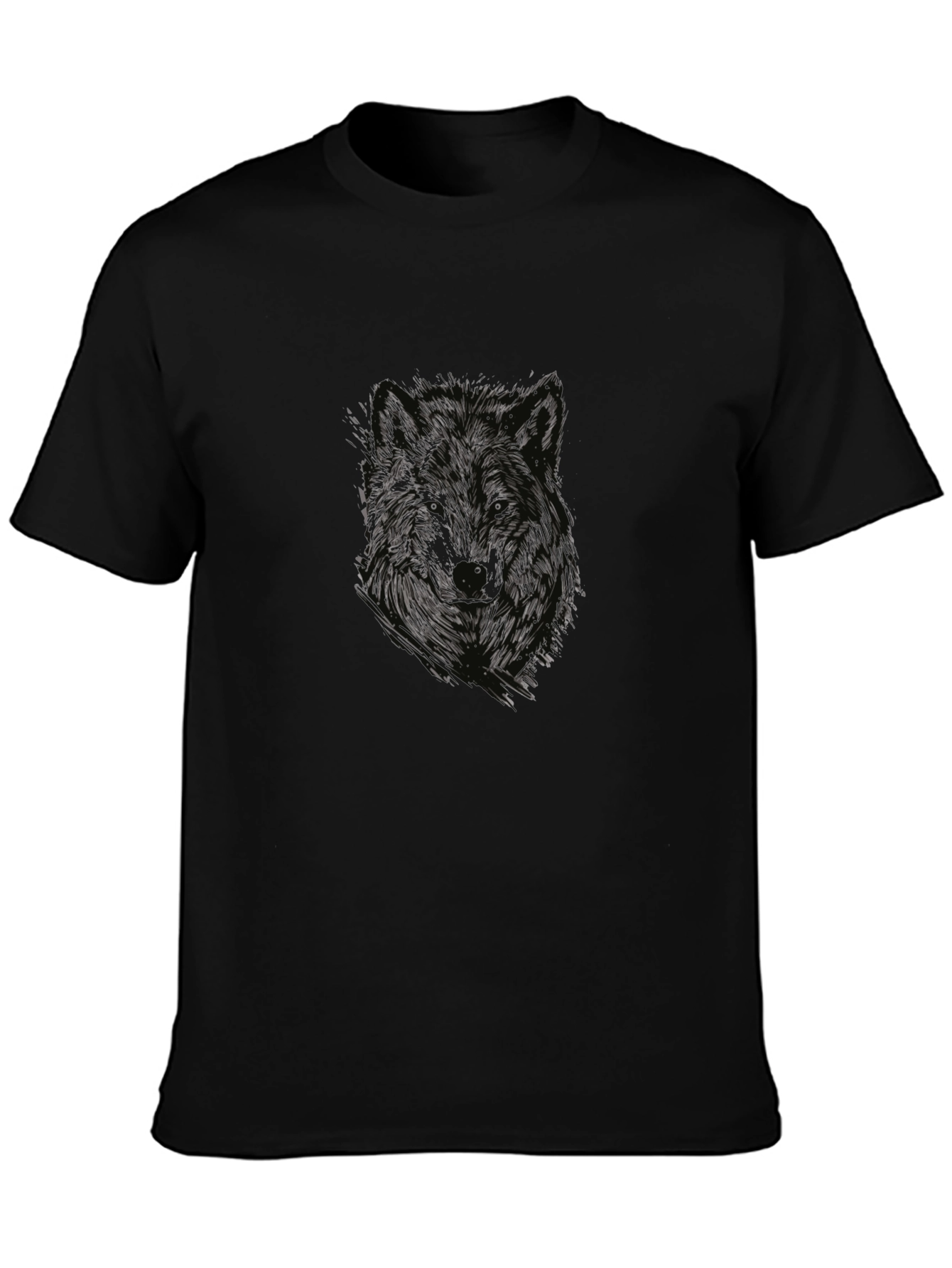 Wolf Graphic Tee - Mens Black T-Shirt