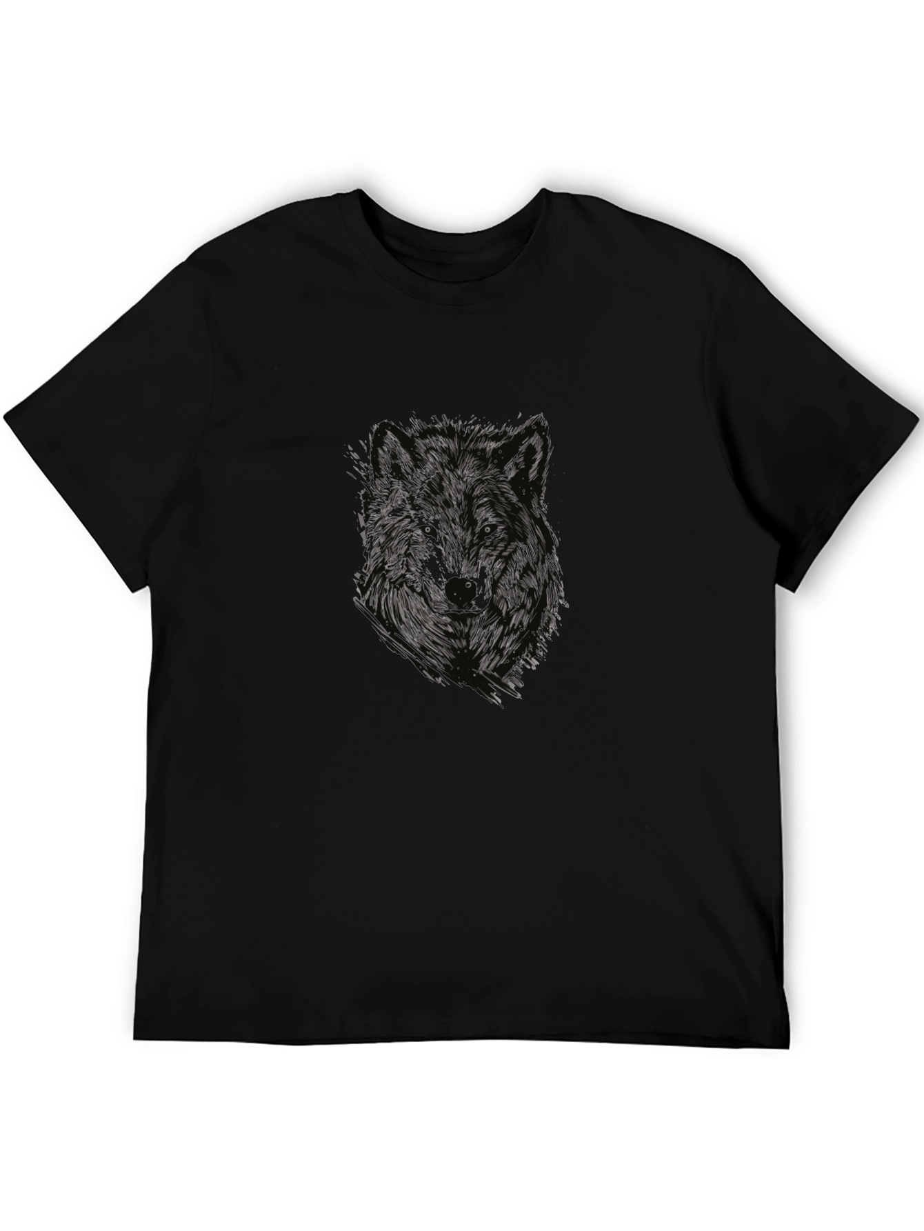 Wolf Graphic Tee - Mens Black T-Shirt