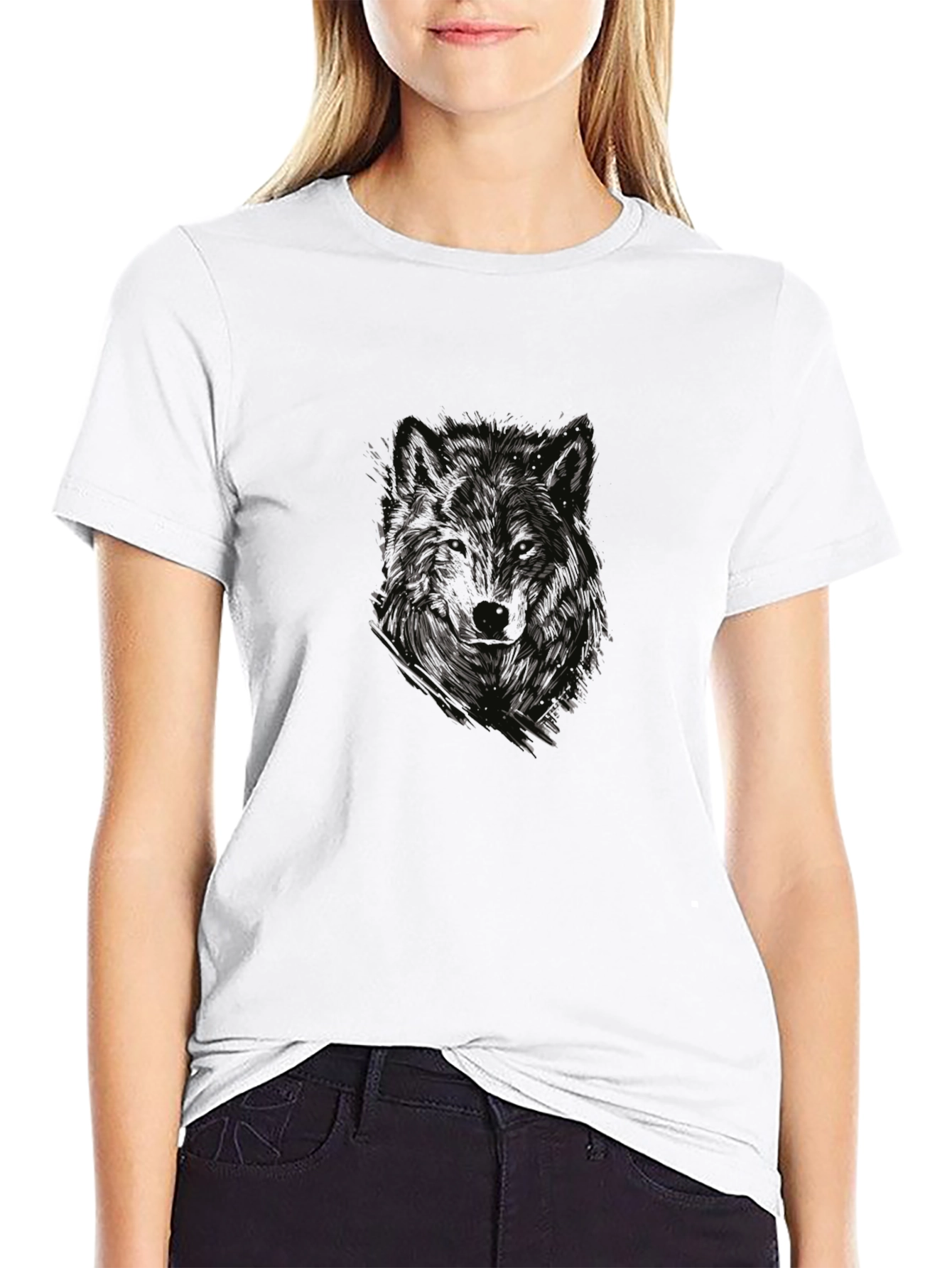 Wolf Graphic Tee - Mens Black T-Shirt