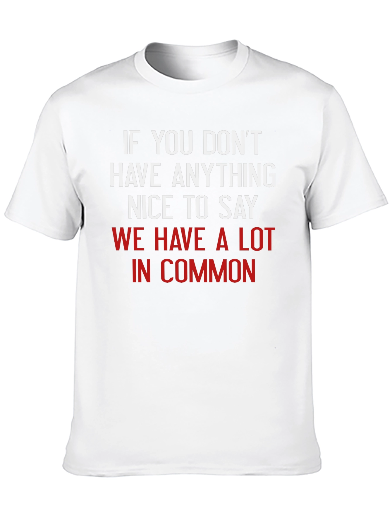Funny Sarcastic T-Shirt - If You Dont Have Anything Nice to Say
