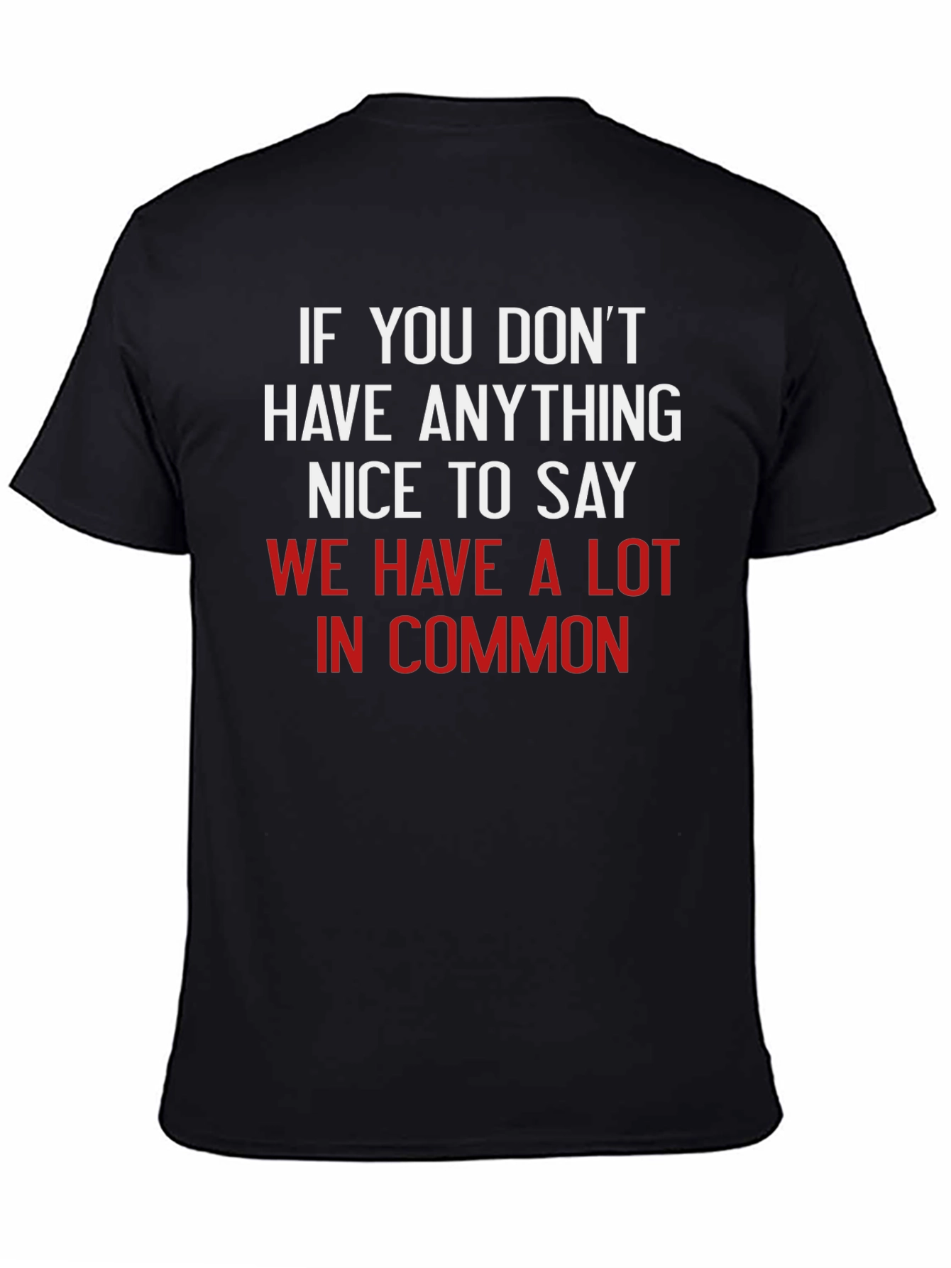 Funny Sarcastic T-Shirt - If You Dont Have Anything Nice to Say