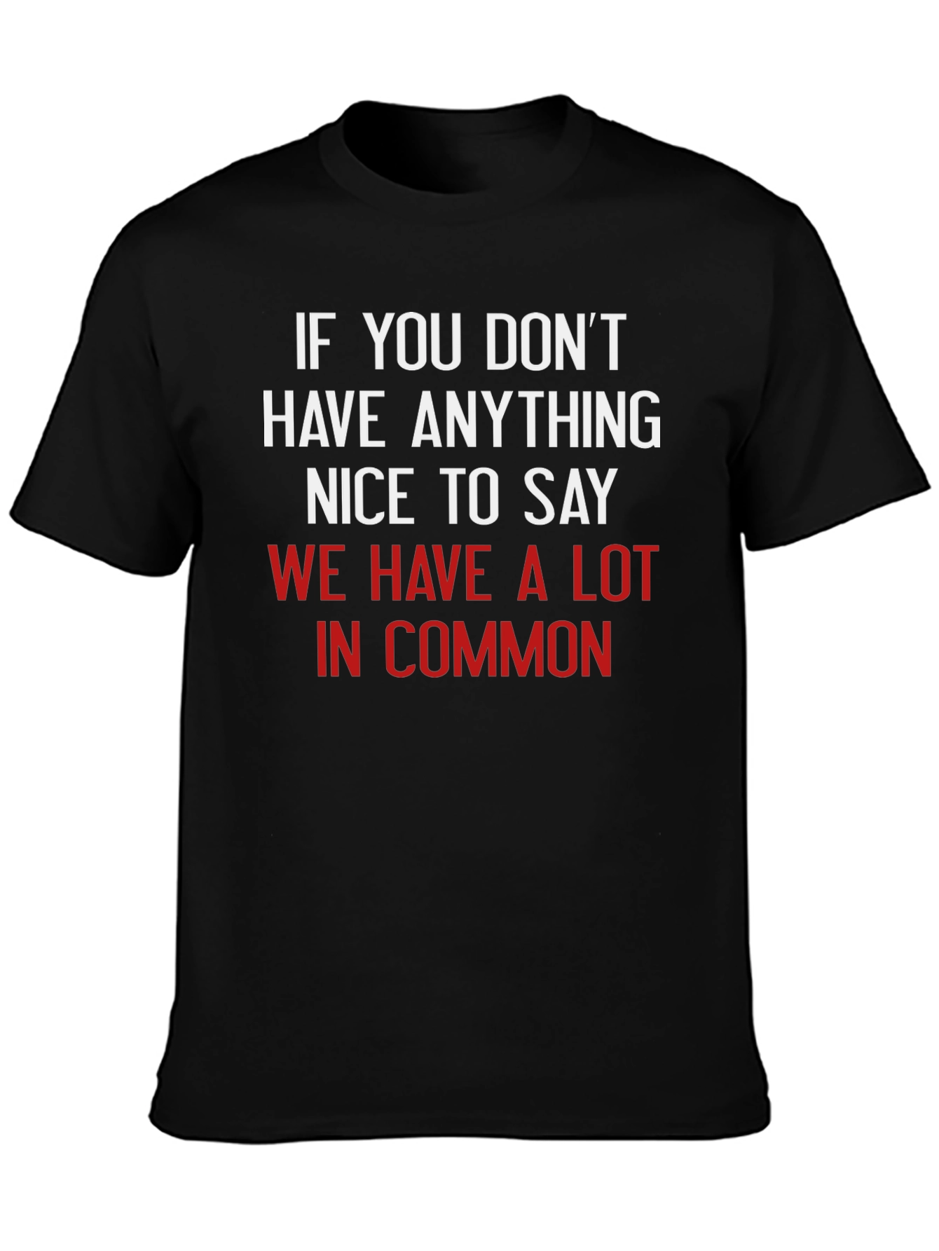 Funny Sarcastic T-Shirt - If You Dont Have Anything Nice to Say