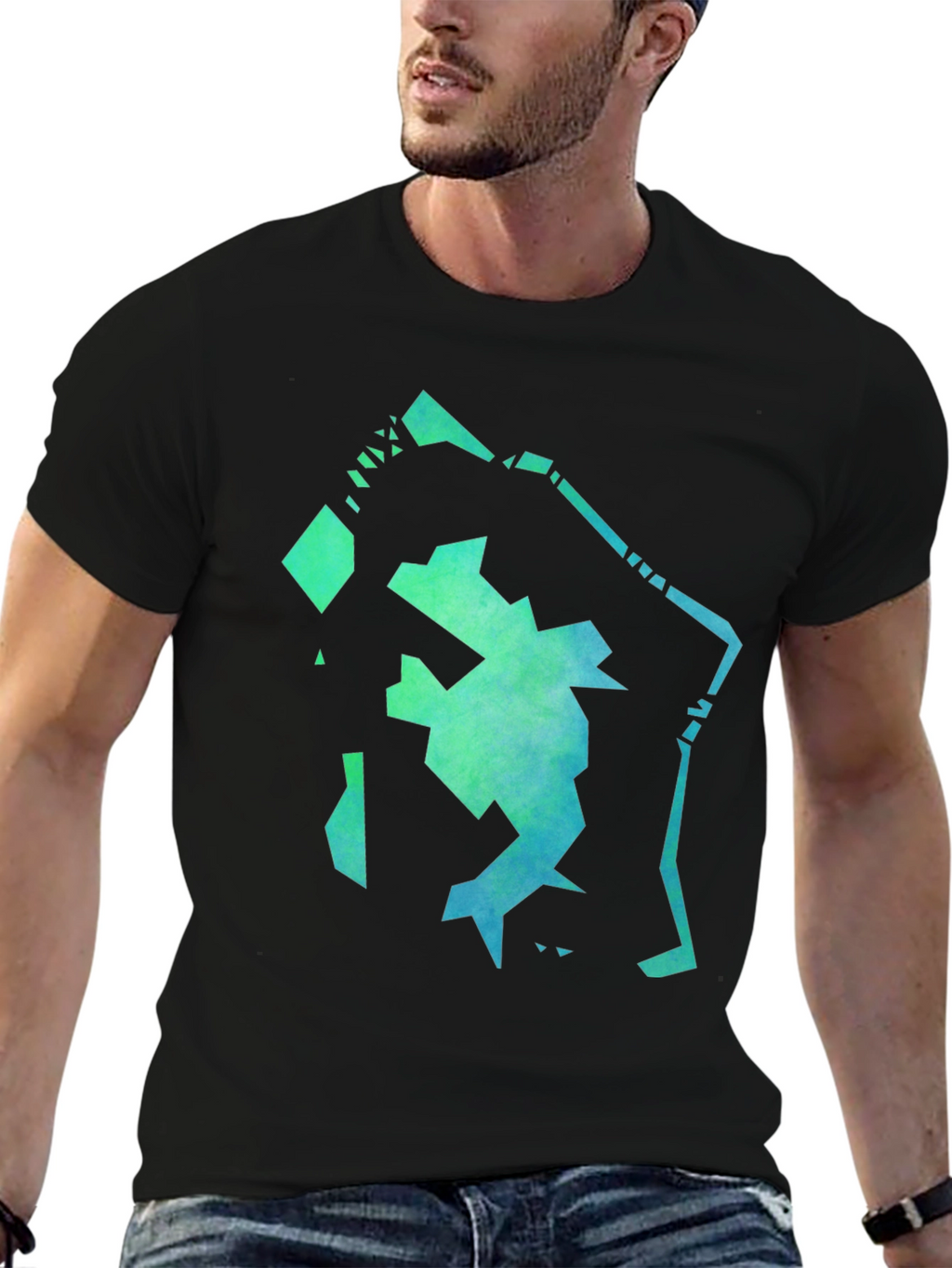Abstract Graphic Print Crew Neck T-Shirt
