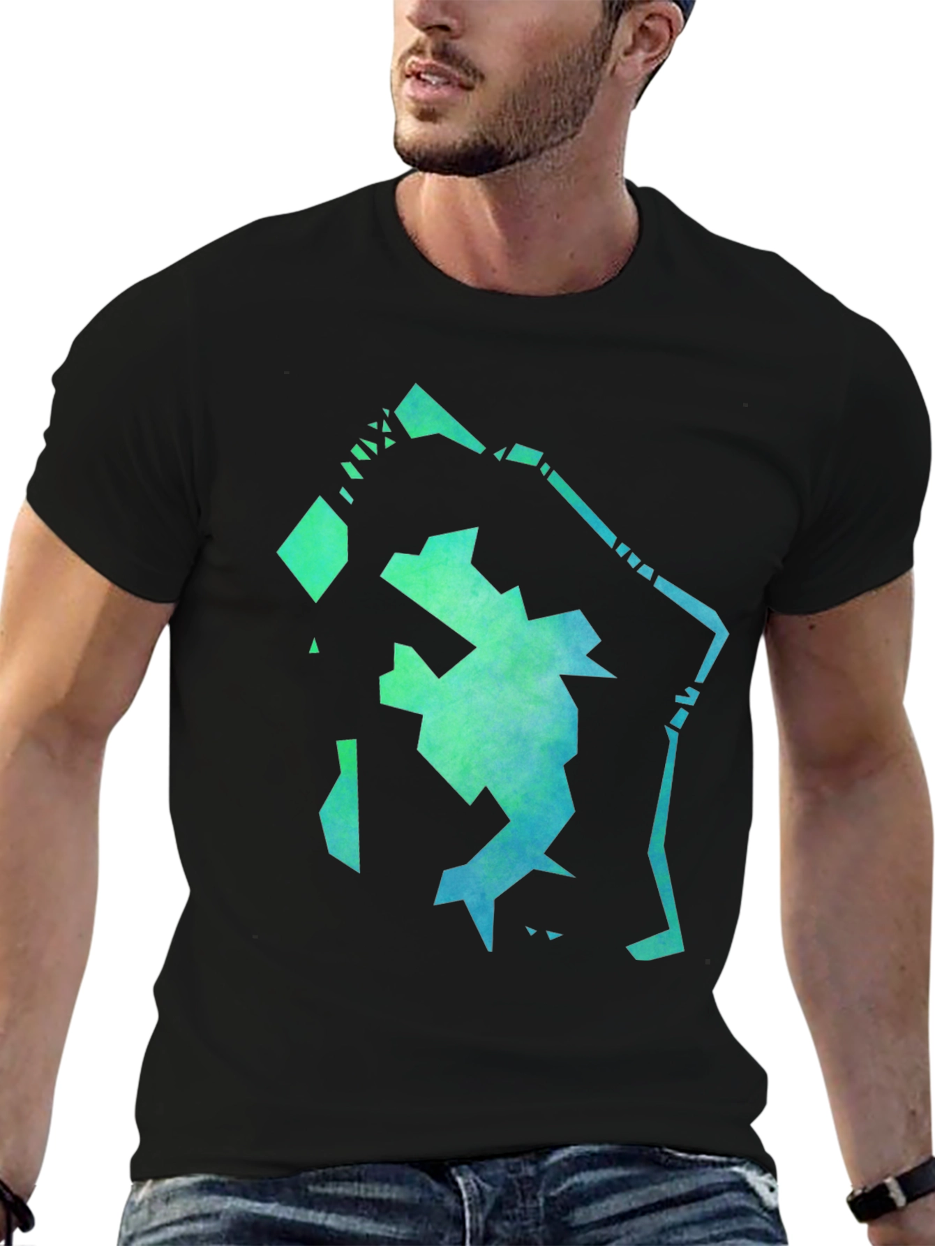 Abstract Graphic Print Crew Neck T-Shirt