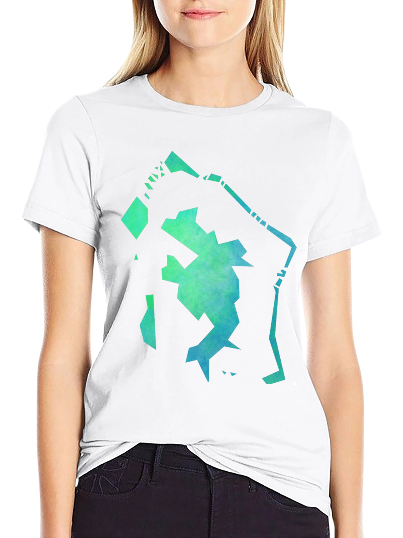 Abstract Graphic Print Crew Neck T-Shirt