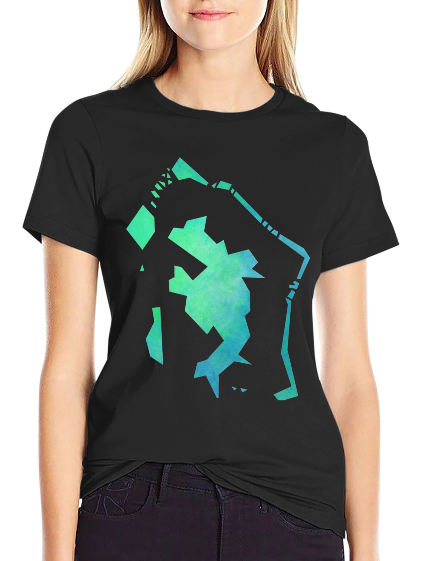 Abstract Graphic Print Crew Neck T-Shirt