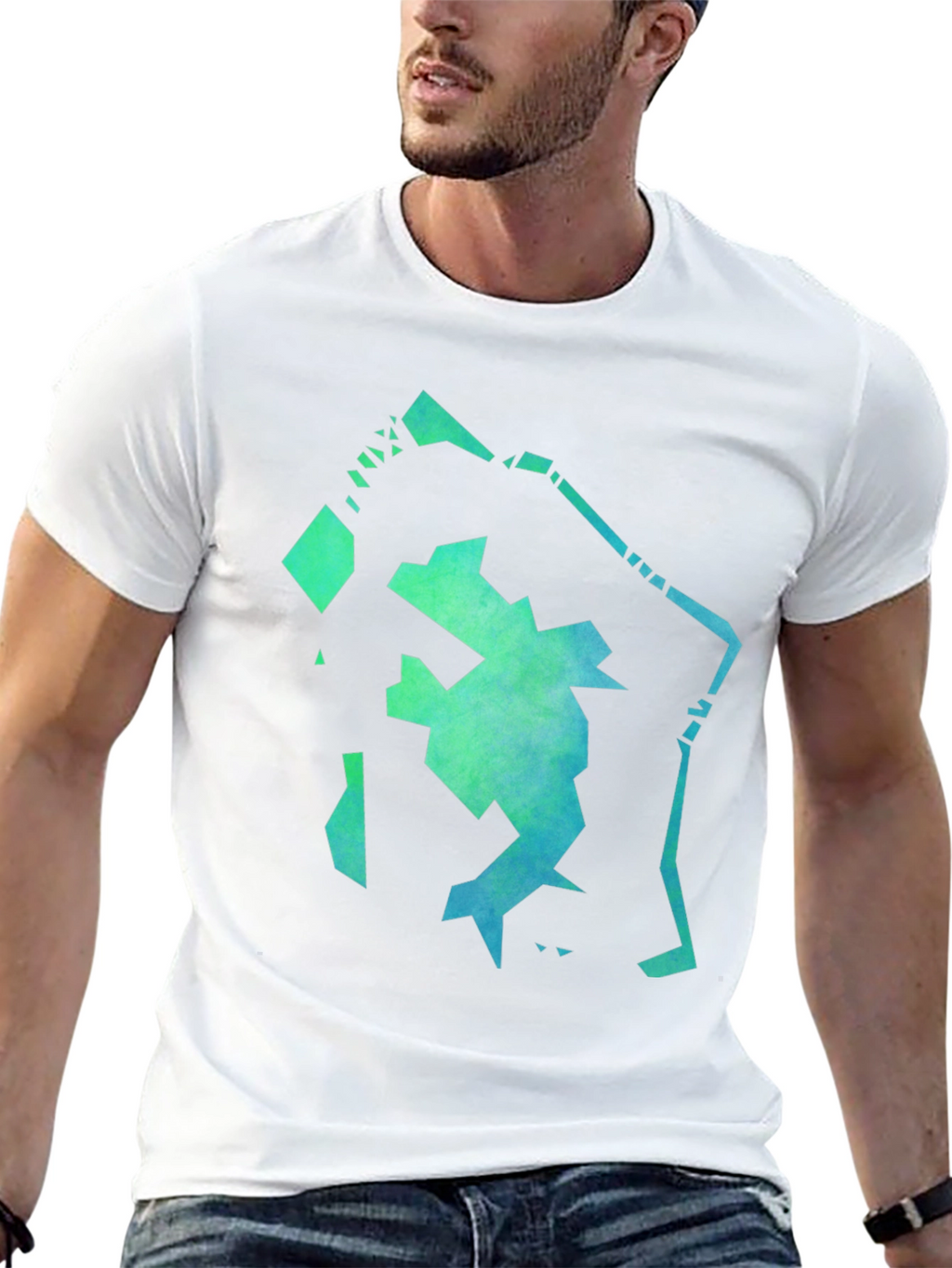 Abstract Graphic Print Crew Neck T-Shirt