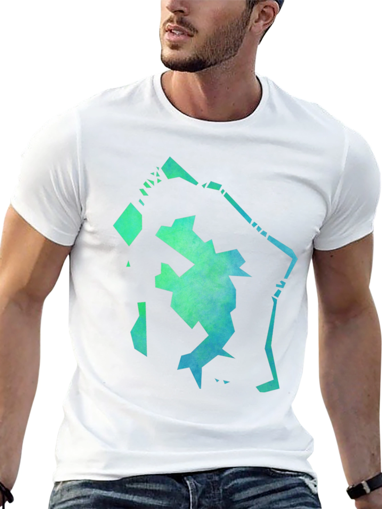 Abstract Graphic Print Crew Neck T-Shirt