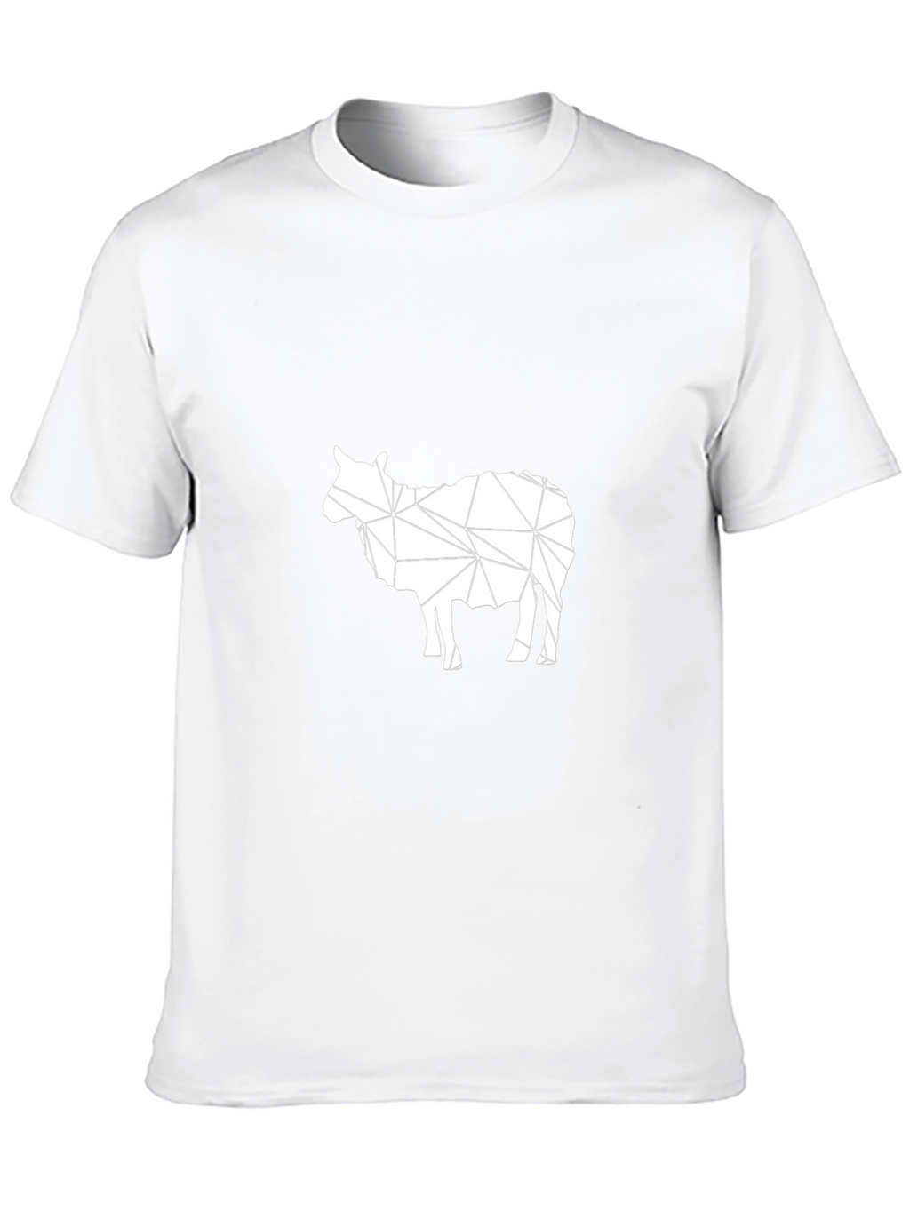 Geometric Sheep Graphic Tee - Modern Animal Design