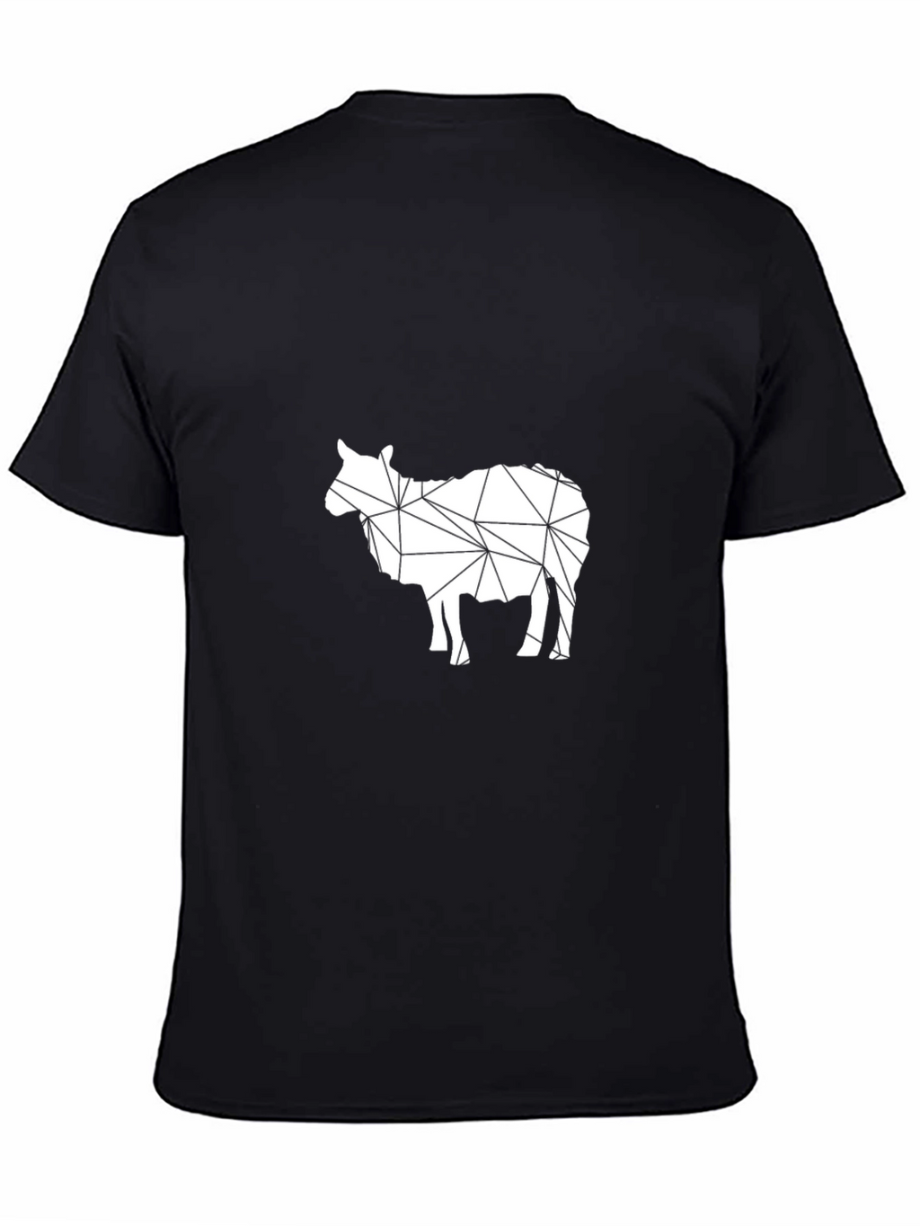 Geometric Sheep Graphic Tee - Modern Animal Design