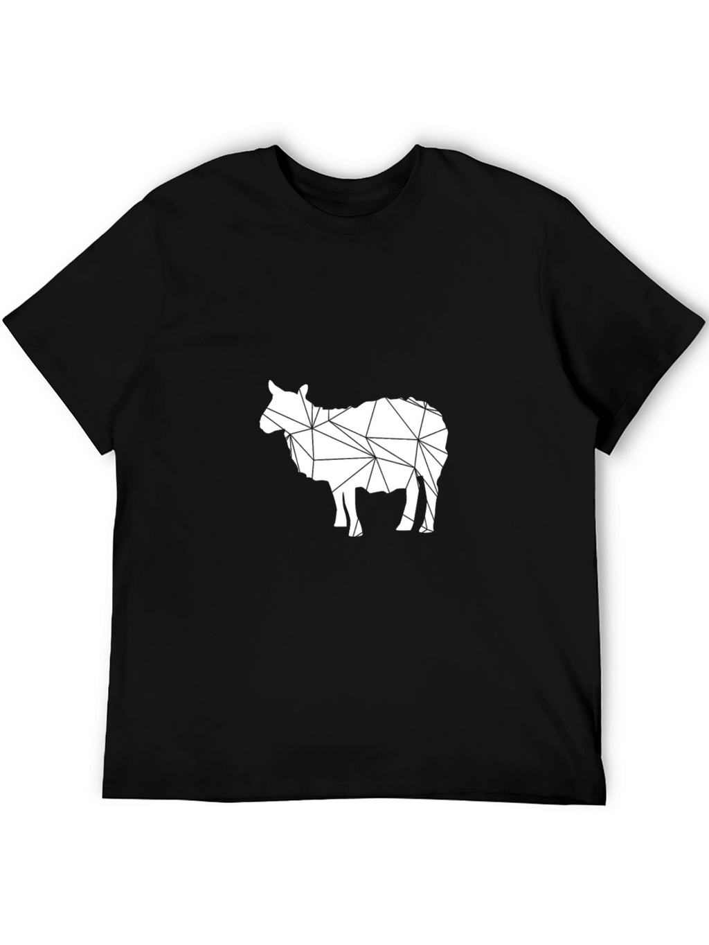 Geometric Sheep Graphic Tee - Modern Animal Design