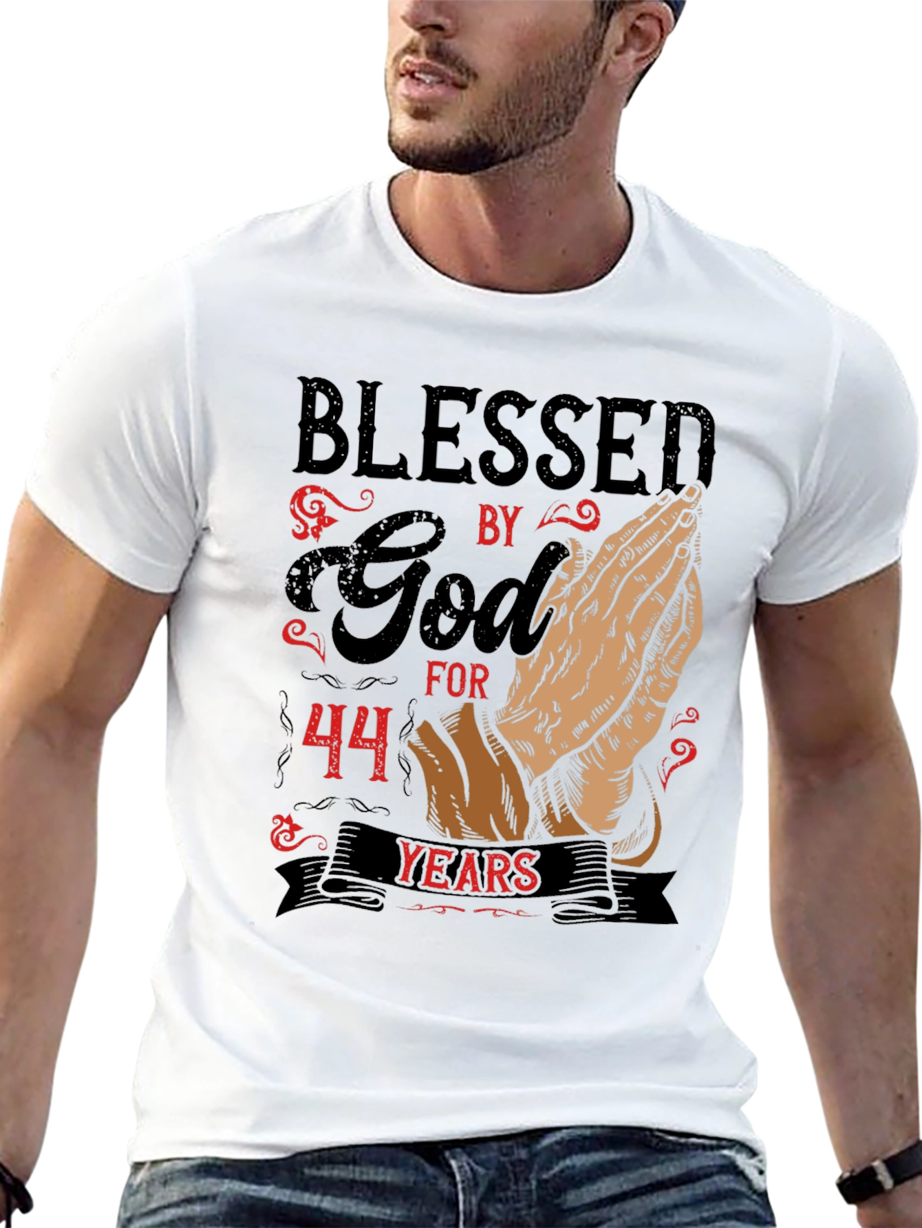 Blessed by God 44 Years T-Shirt