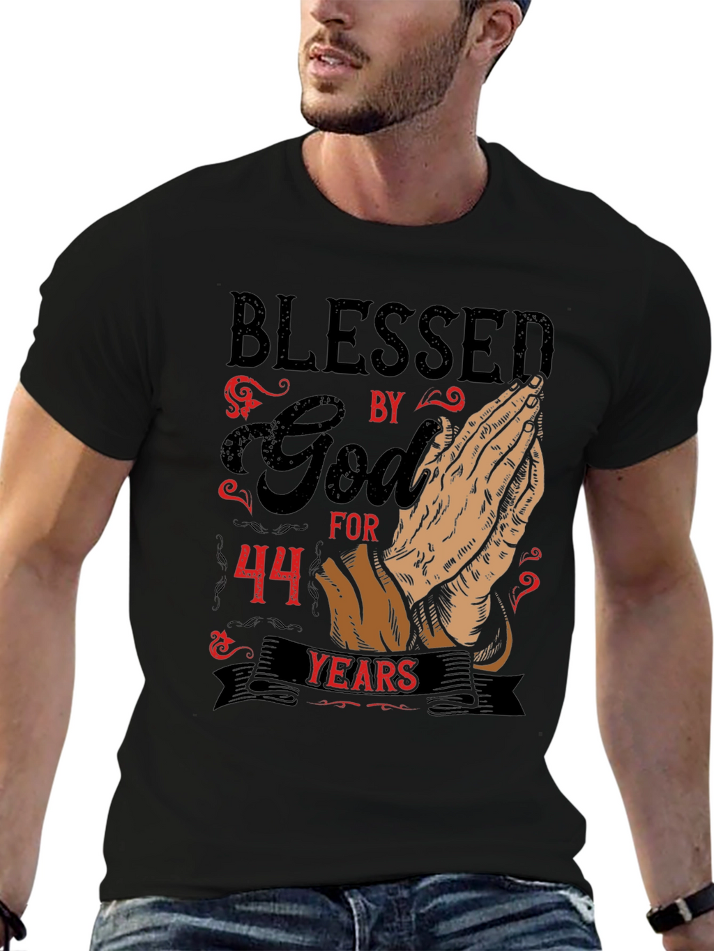Blessed by God 44 Years T-Shirt