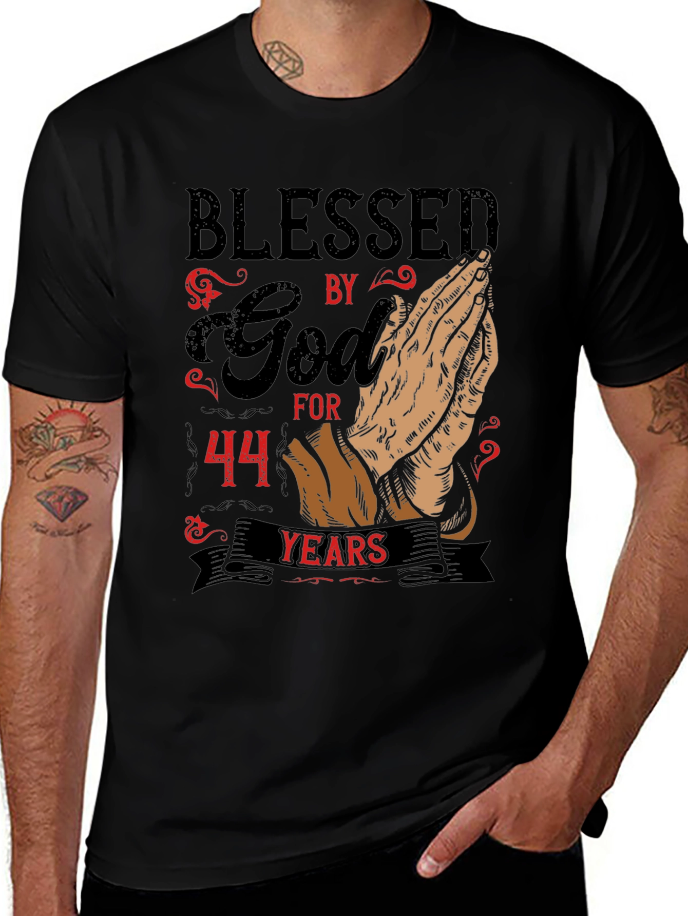 Blessed by God 44 Years T-Shirt