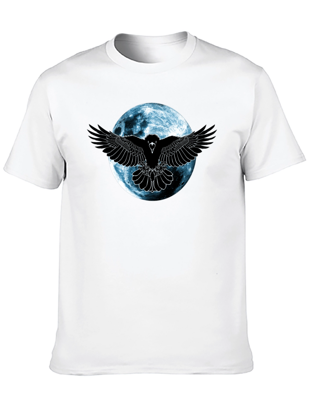 Raven Moon Graphic Tee - Gothic Style Shirt
