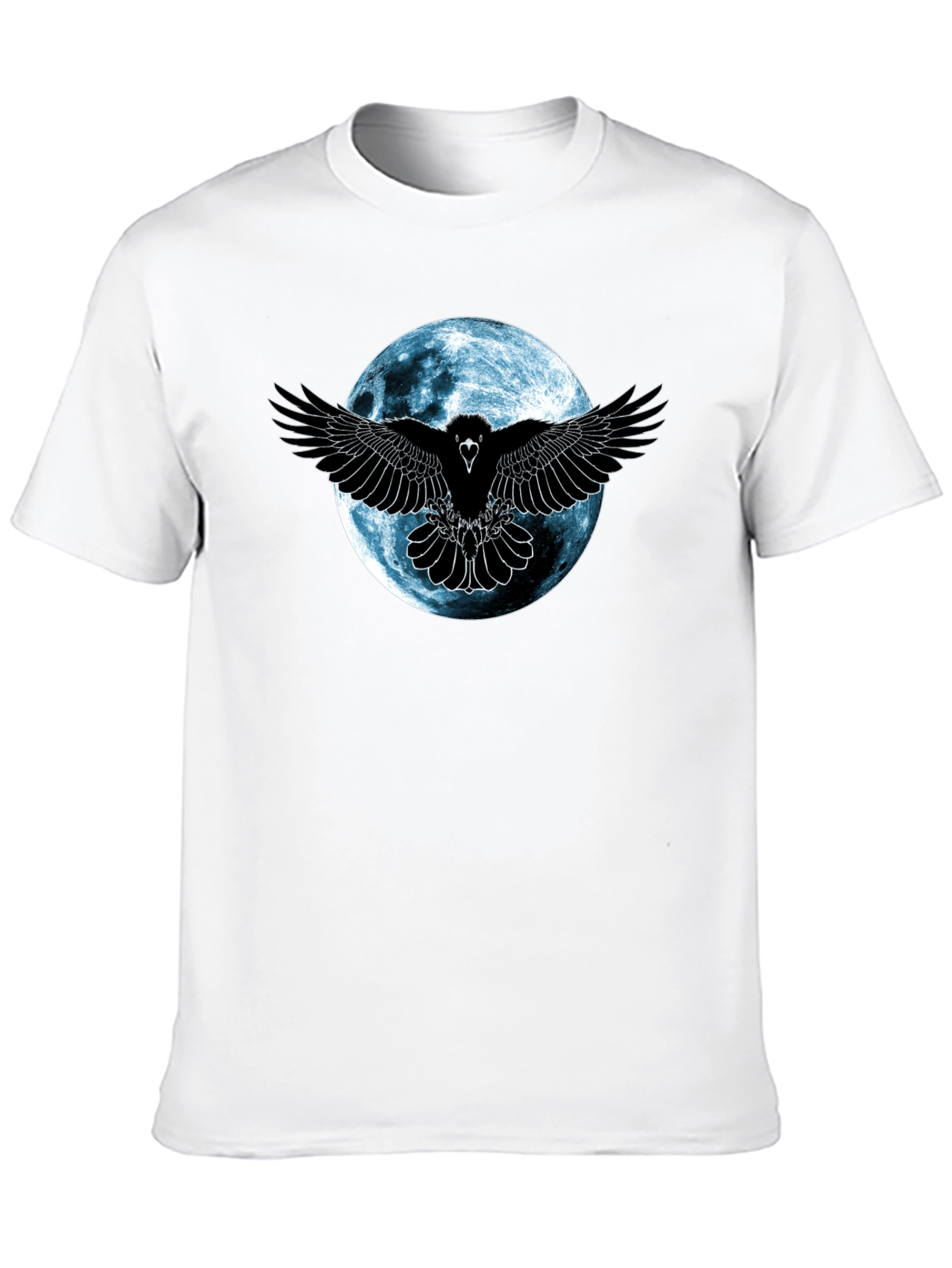 Raven Moon Graphic Tee - Gothic Style Shirt