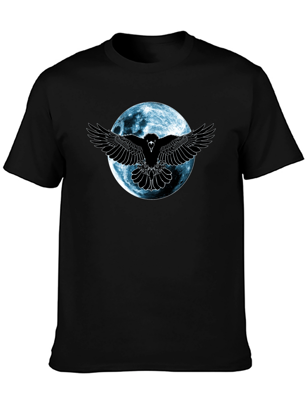 Raven Moon Graphic Tee - Gothic Style Shirt