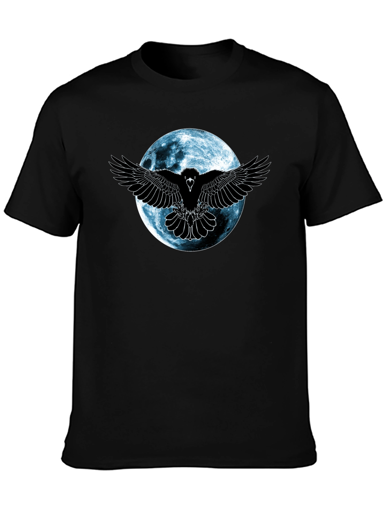 Raven Moon Graphic Tee - Gothic Style Shirt