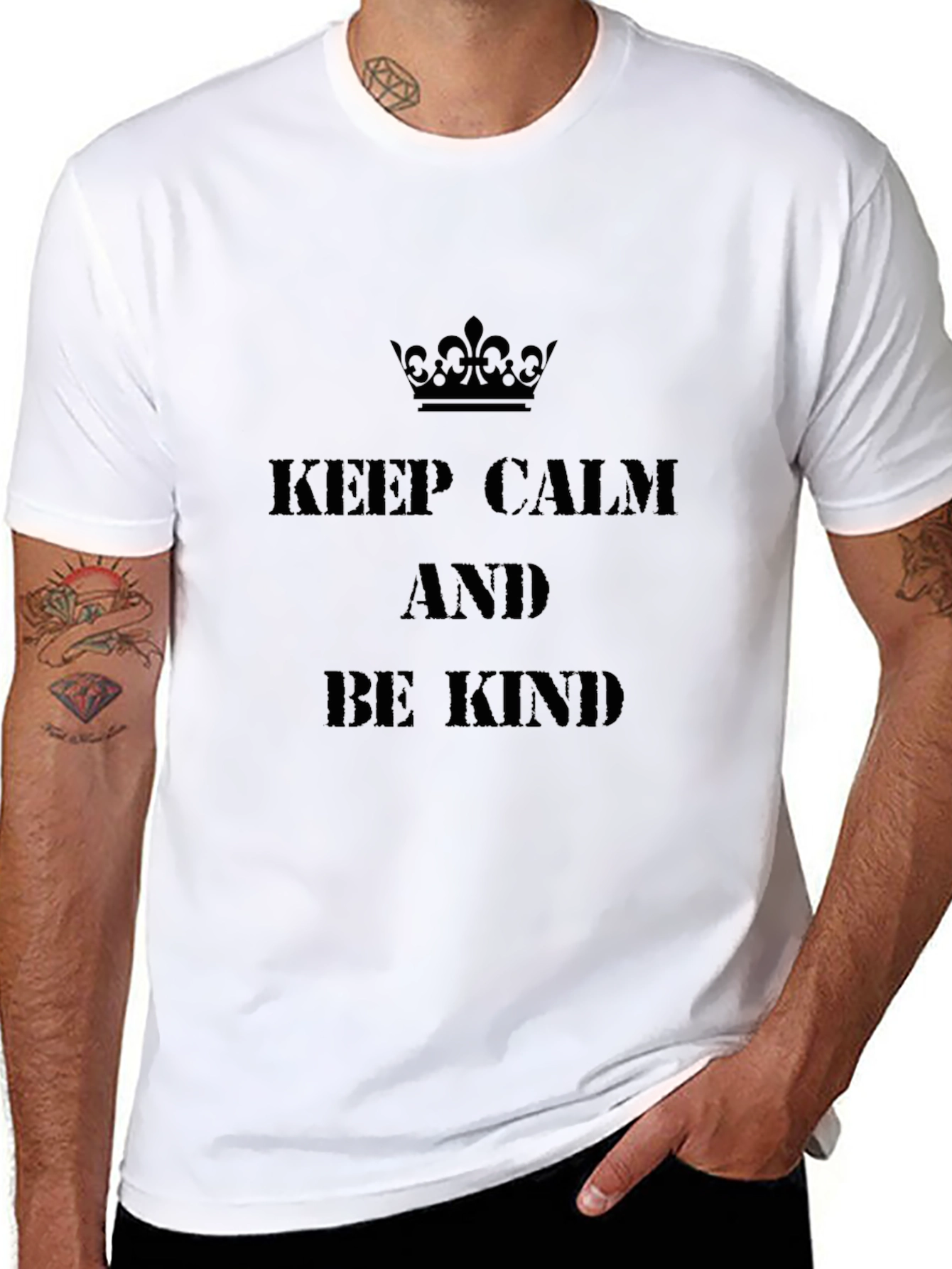 Keep Calm and Be Kind Black T-Shirt