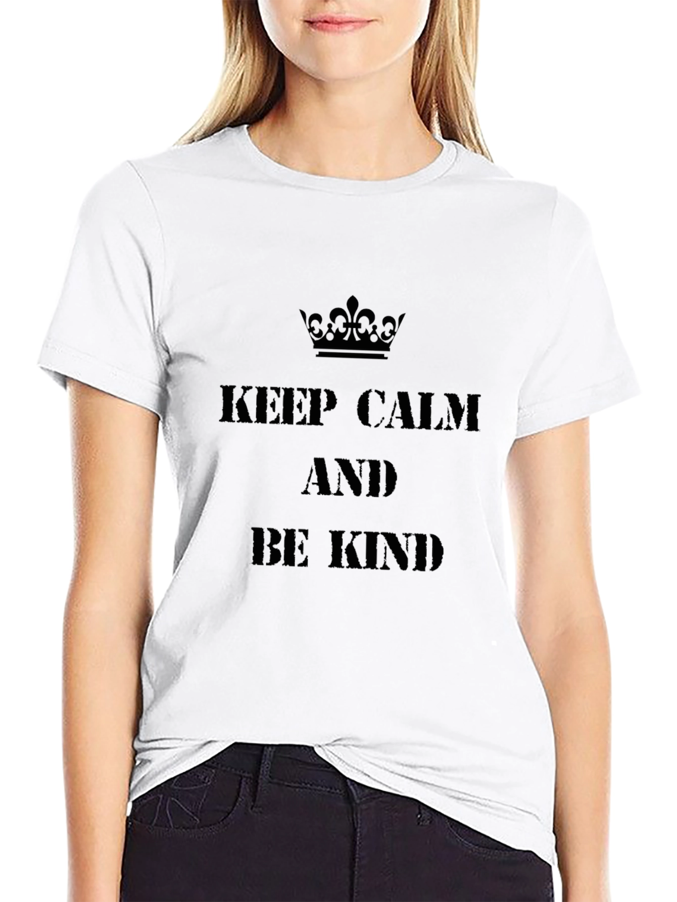 Keep Calm and Be Kind Black T-Shirt