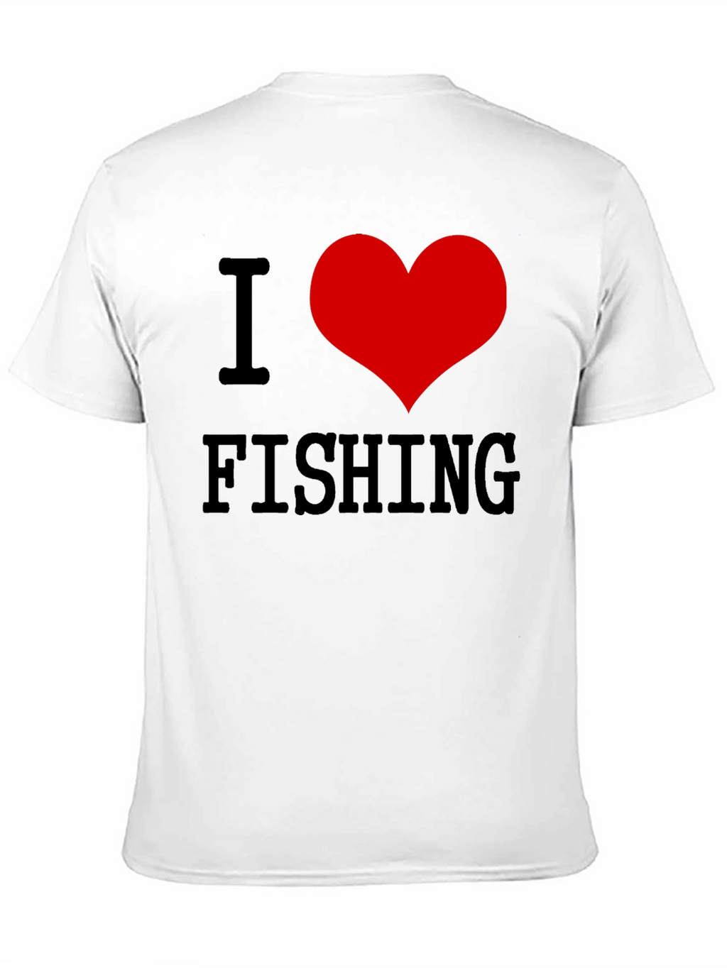 I Love Fishing T-Shirt - Black Cotton