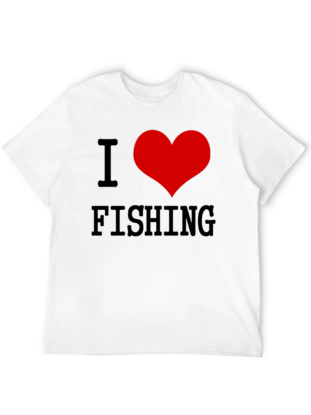 I Love Fishing T-Shirt - Black Cotton