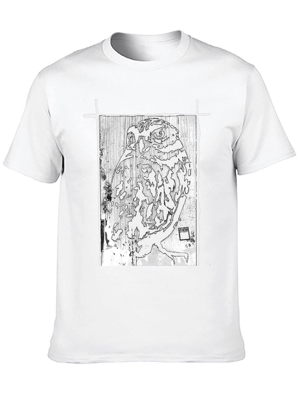 Abstract Owl Graphic Print Tee
